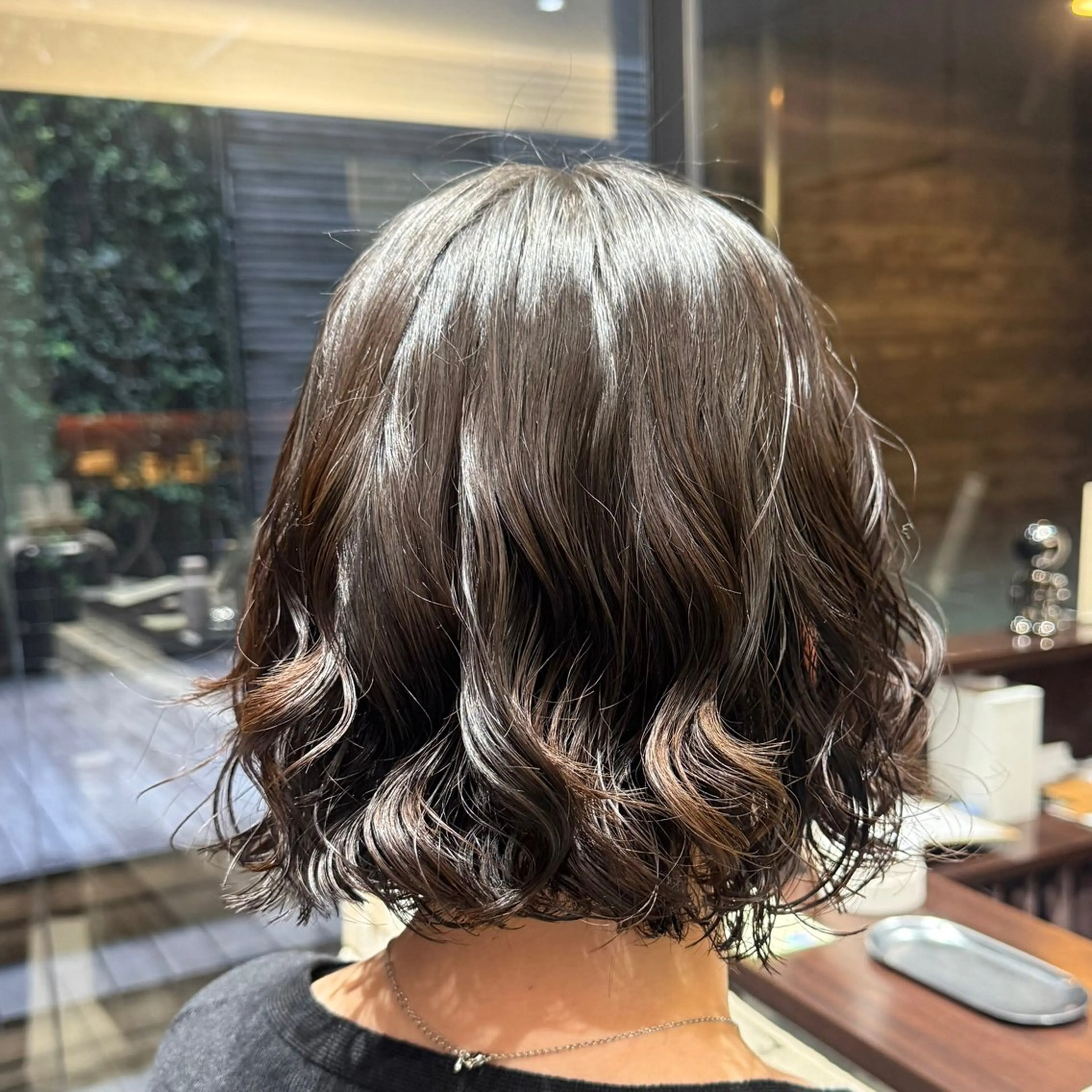 ショート パーマ パーマ 韓国風パーマ🌿コテ 巻き風パーマ/るいのヘアスタイル