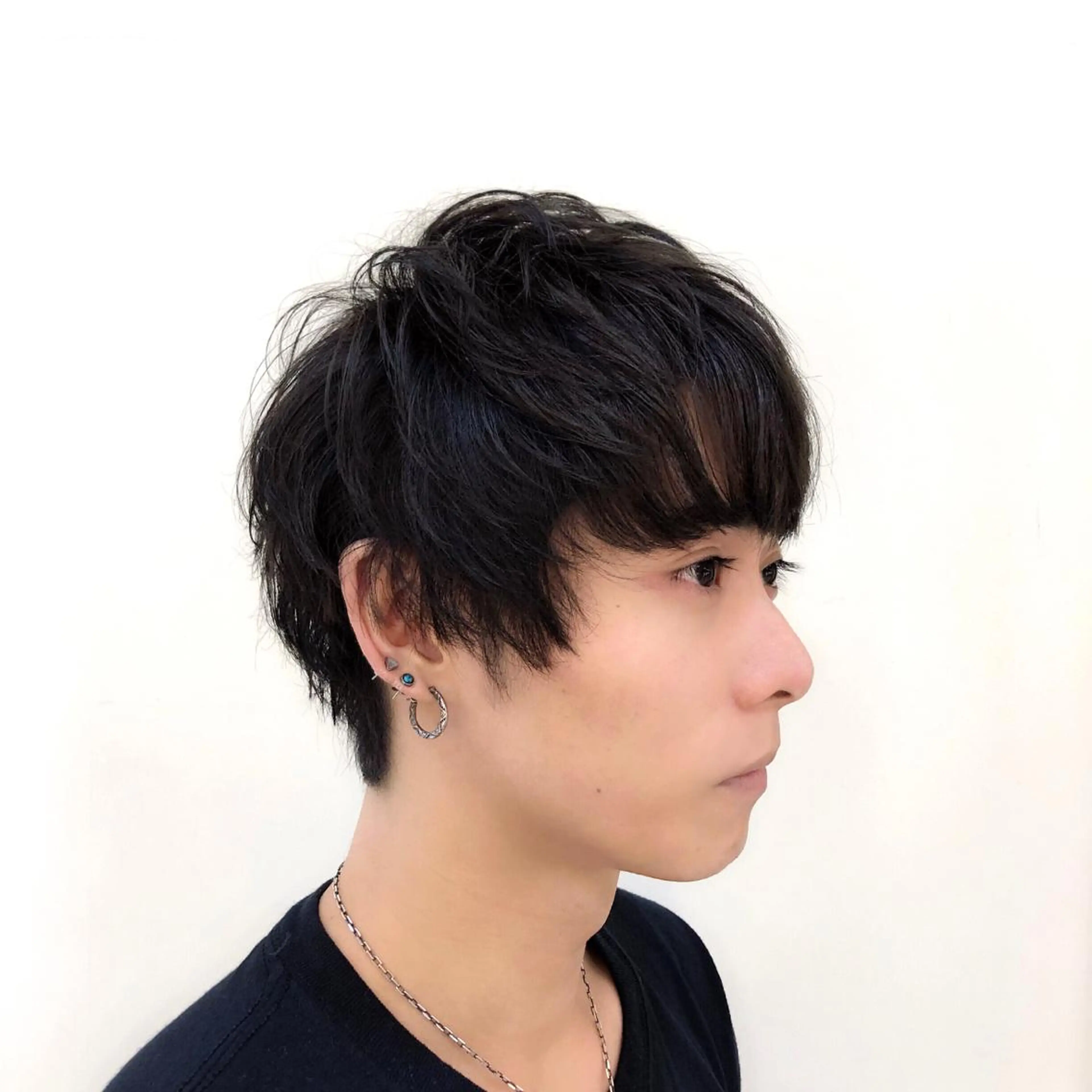 カラー メンズ アッシュ 黒髪 ブルーカラー これた🧸ヘアメ職人 ♡髪質改善♡カラーのヘアスタイル