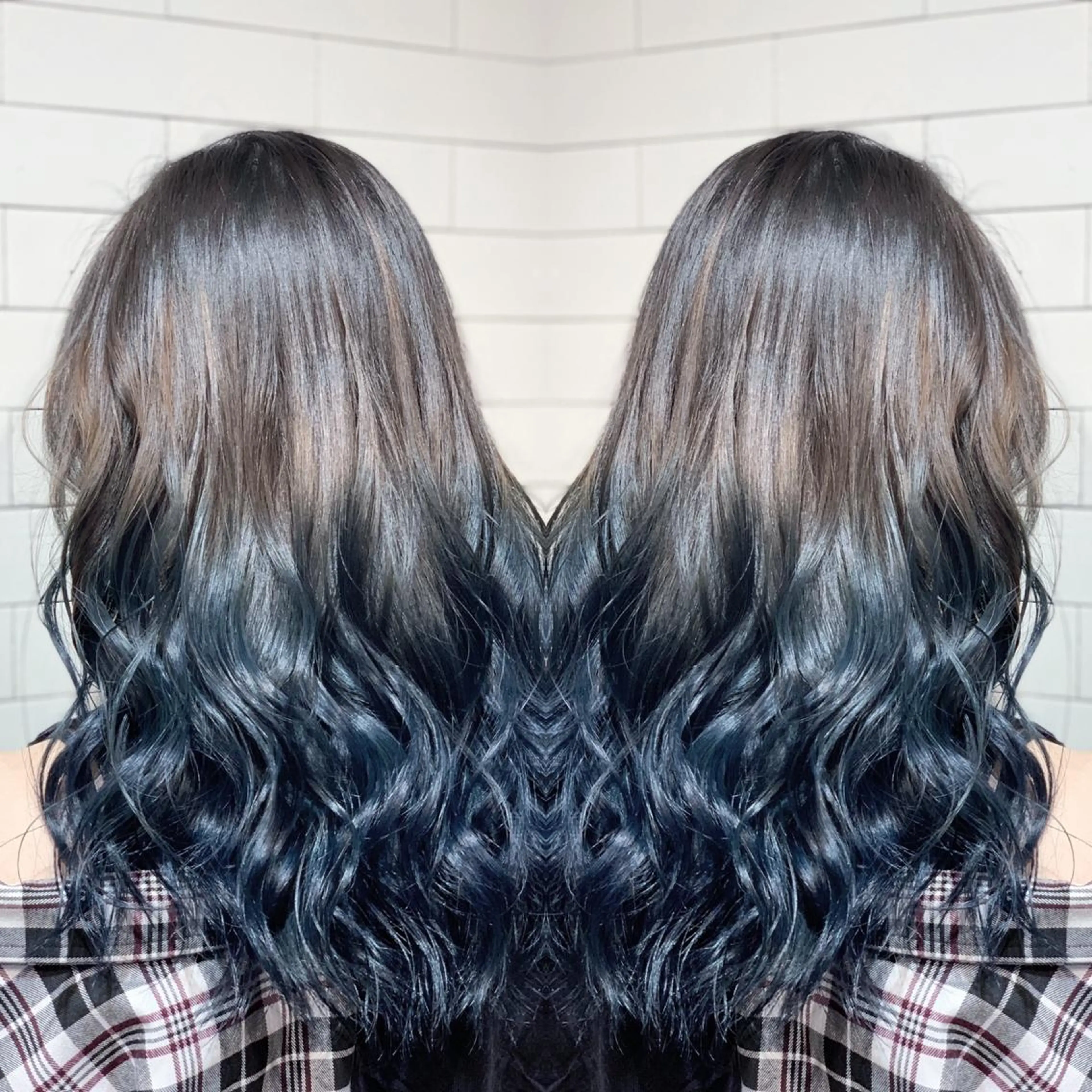 ミディアム カラー ヘアアレンジ 髪質改善×ハイトーン 中田啄也のヘアスタイル