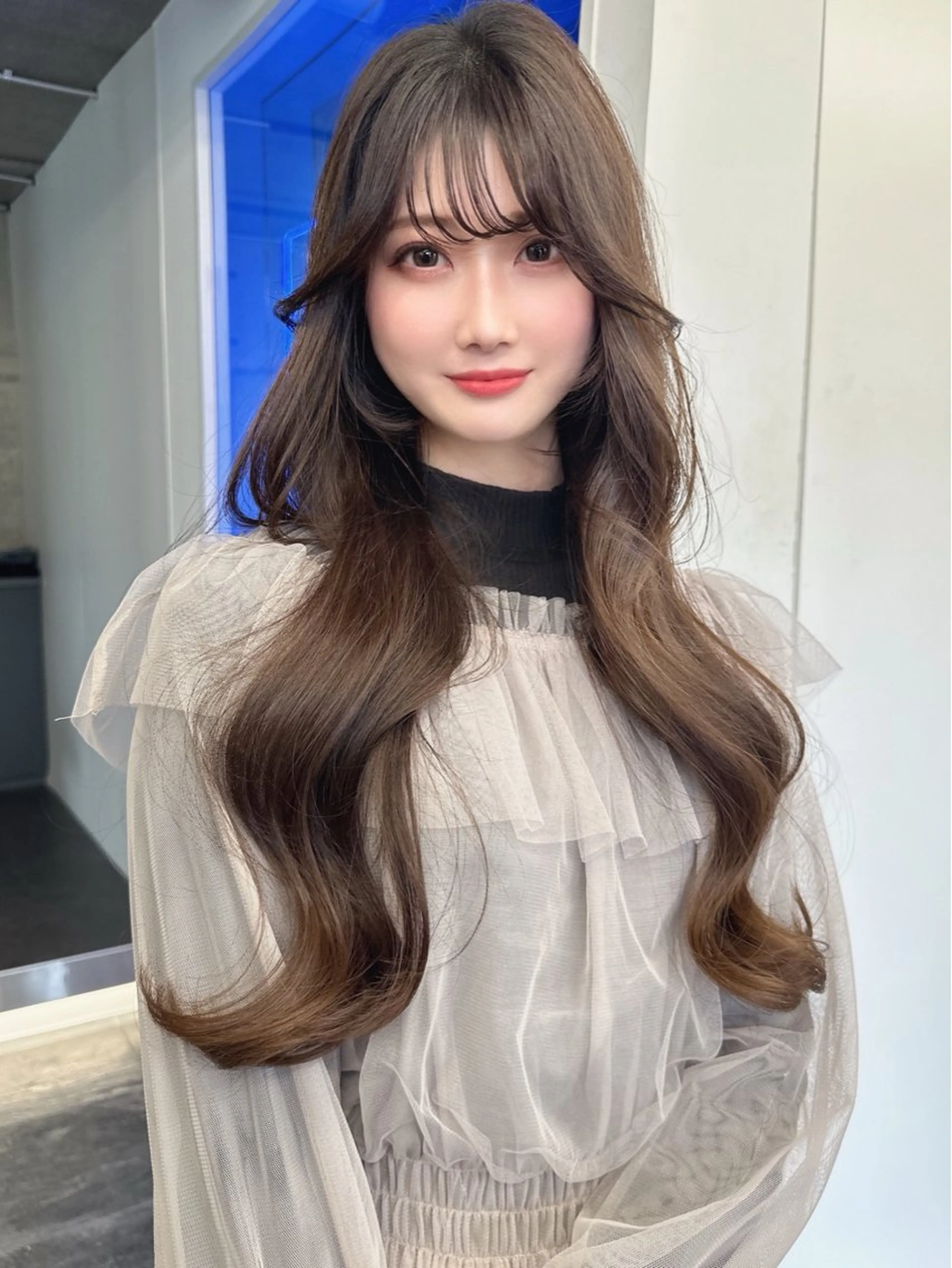 ロング カラー ヘアカラー トリートメント 水光艶カラー/ 艶ブリーチ/颯のヘアスタイル