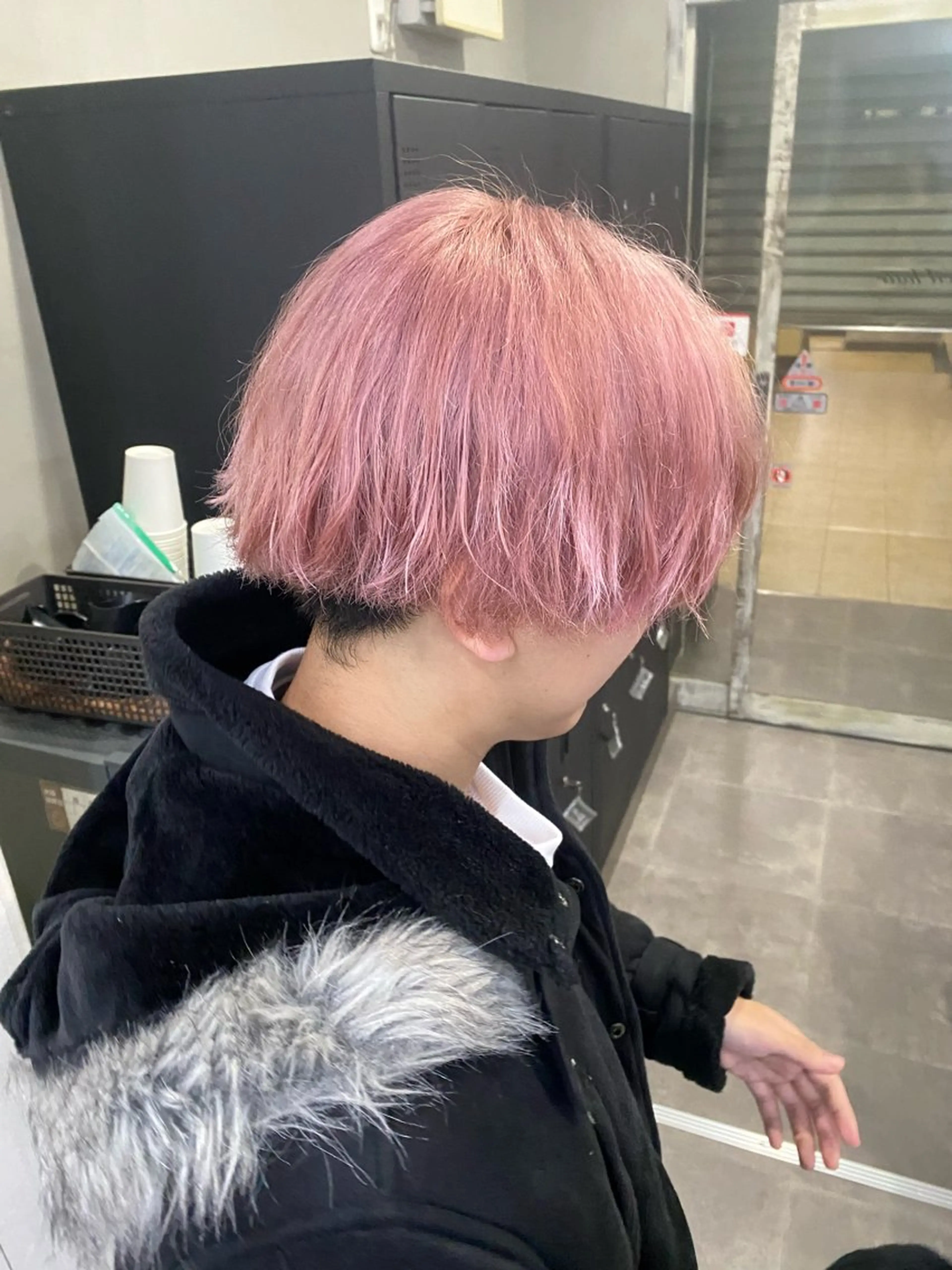 カラー メンズ メンズブリーチ ブリーチ ピンクカラー ヘアカラー トリートメント ヘアセット Cecil hair所属・yui/パーマ/ メンズカットのヘアスタイル