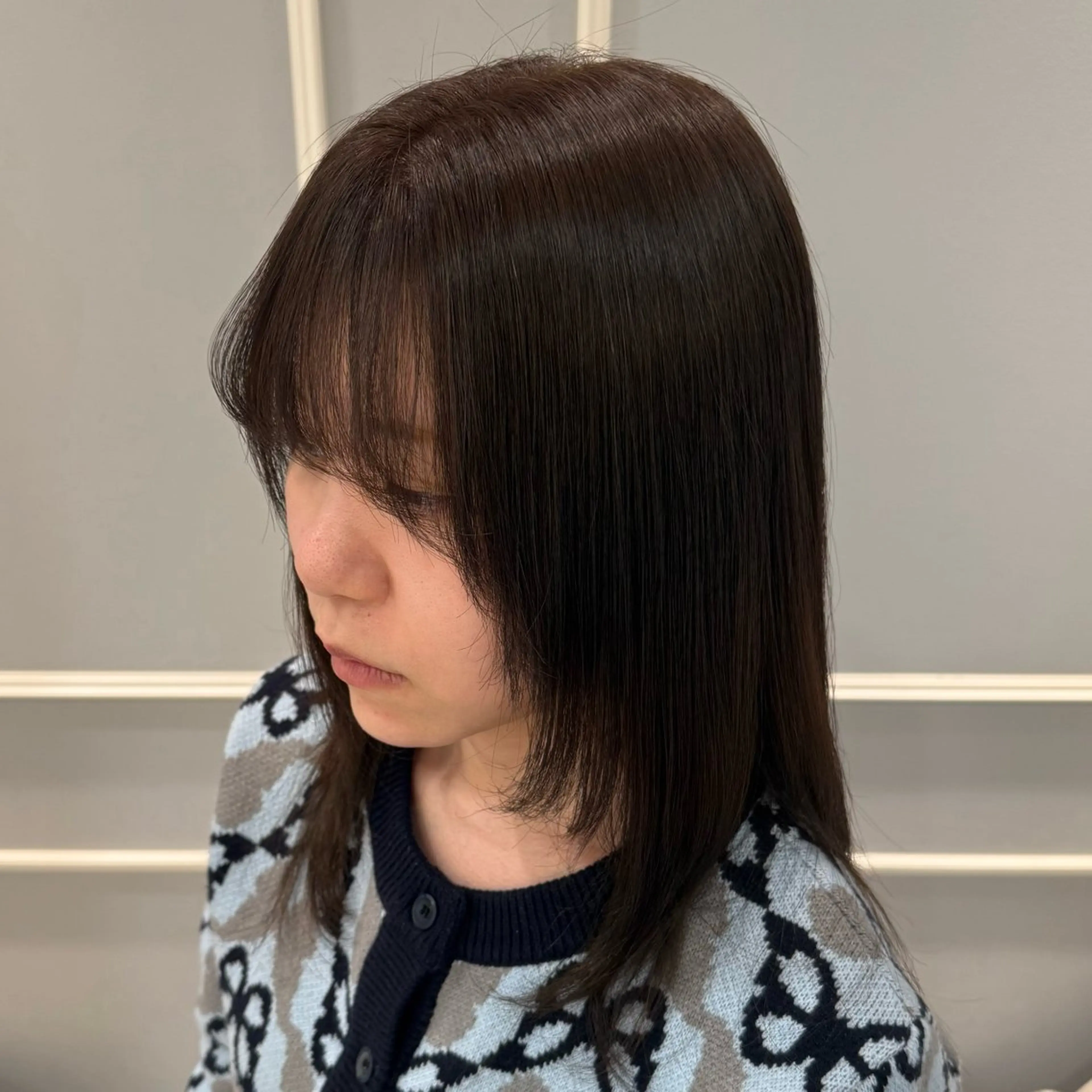 セミロング ヘアカラー ねいろ/ 矯正モデル募集中のヘアスタイル