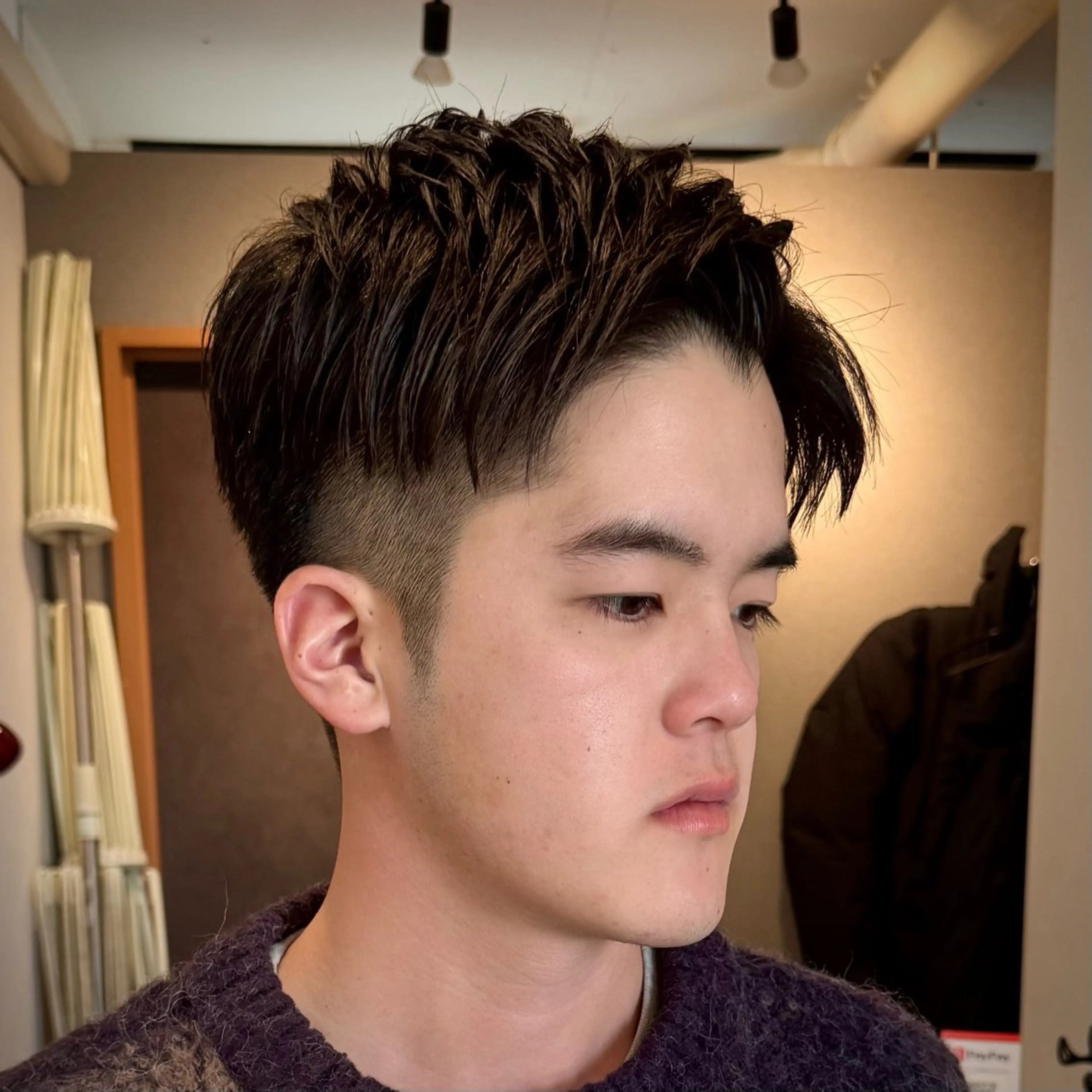 ショート メンズ アップバング ショートヘア カット GLADMAN'S CUT CLUB 立川所属・立川メンズカット/ メンズパーマ💈三上のヘアスタイル