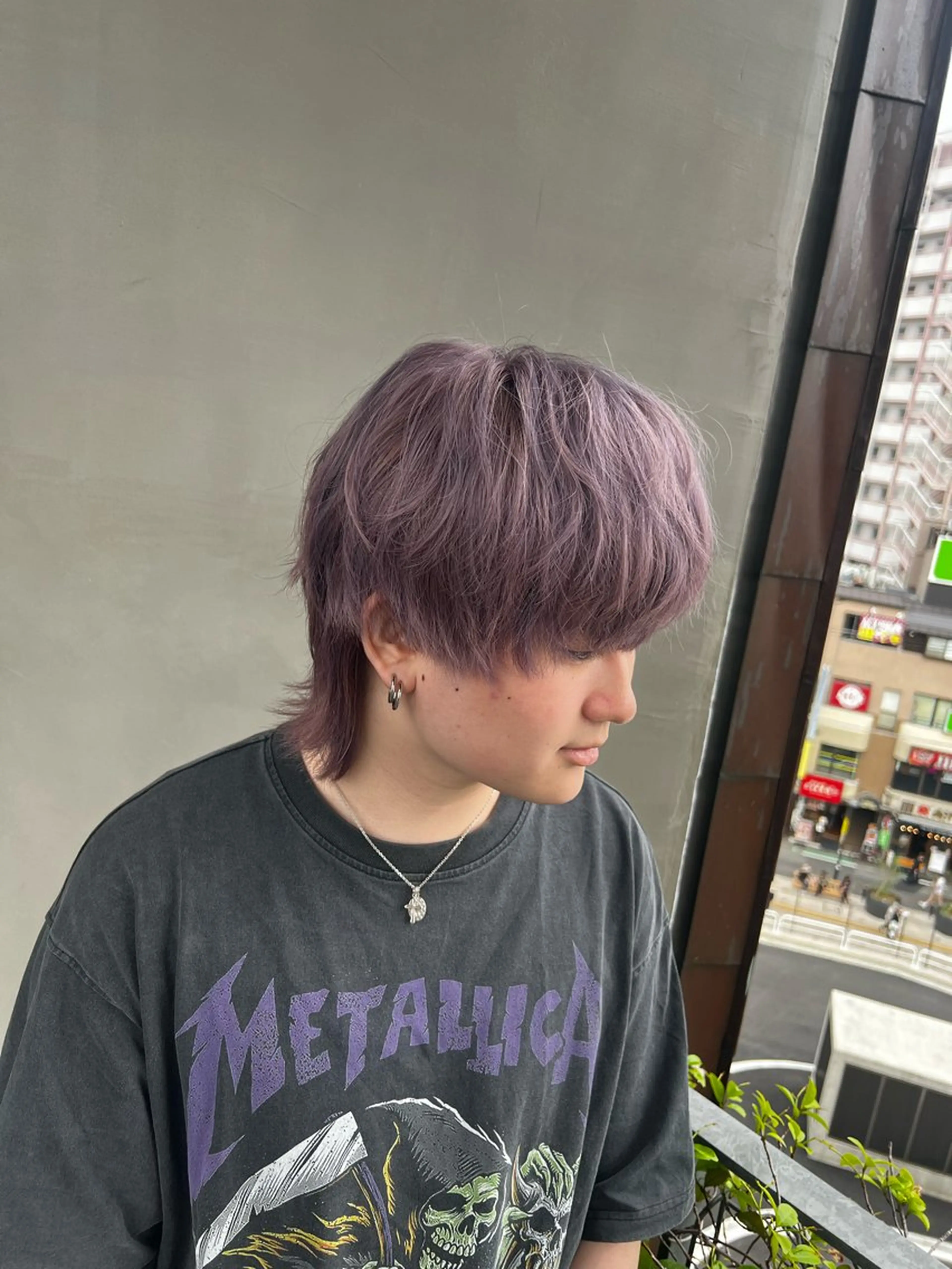 カラー メンズ ダブルカラー寒色系 ボリューム改善ハヤトのヘアスタイル