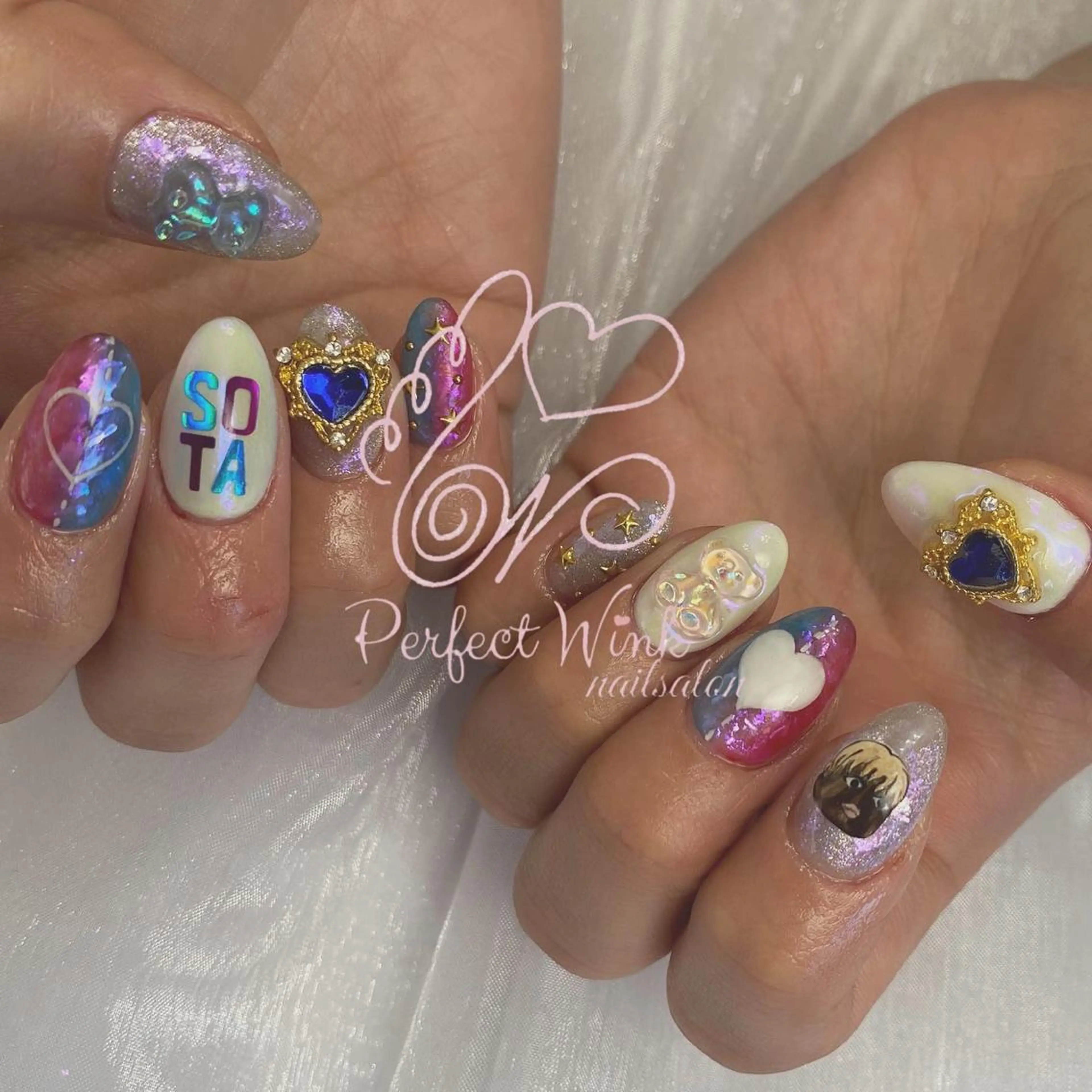 ネイル オーロラネイル 💅Perfect Wink RUI🌈のネイルデザイン