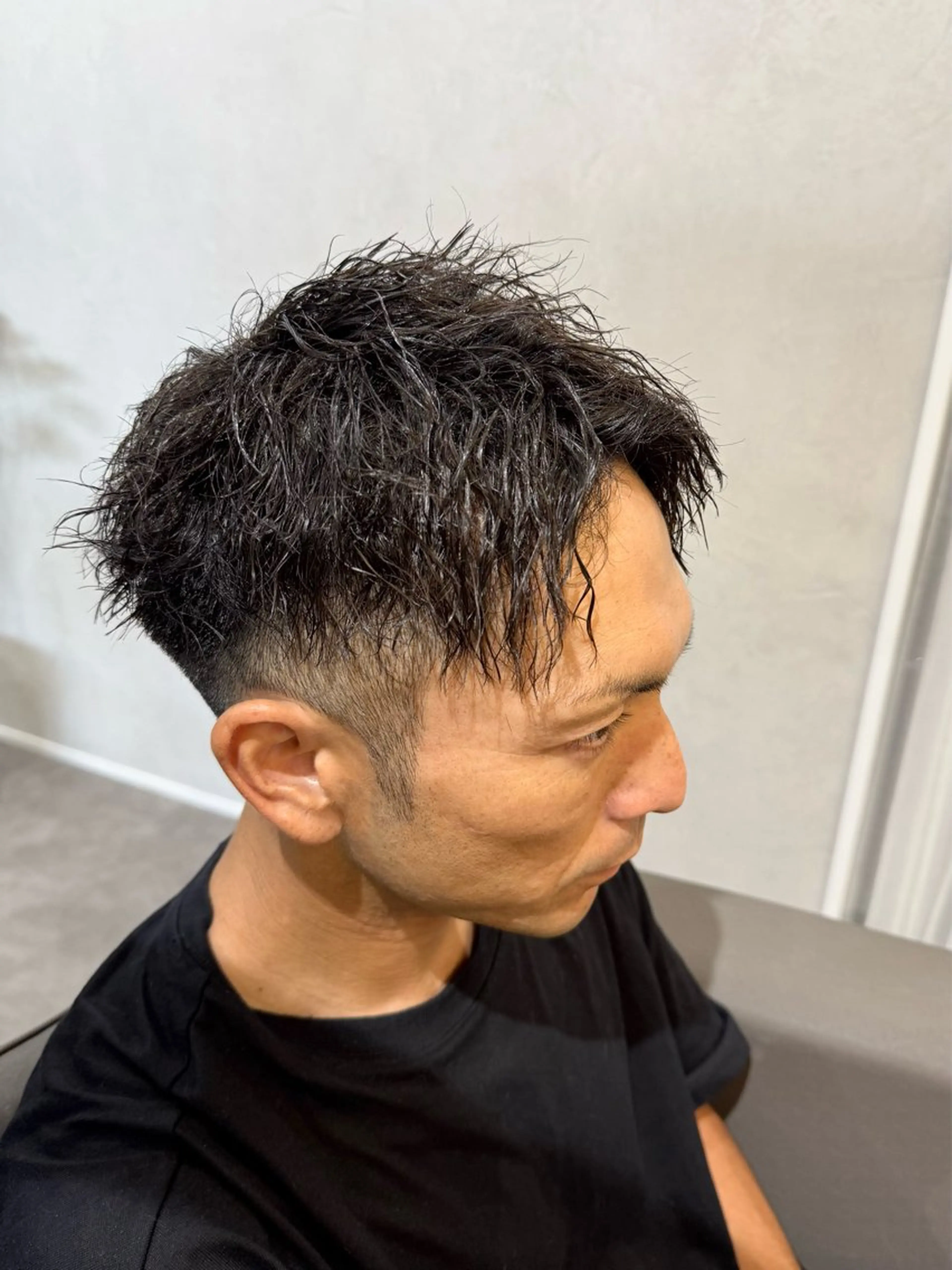 パーマ メンズ カット パーマ Salon de Qualia(サロンドクオリア)所属・杉下　涼/ハイトーン /髪質改善/パーマのヘアスタイル