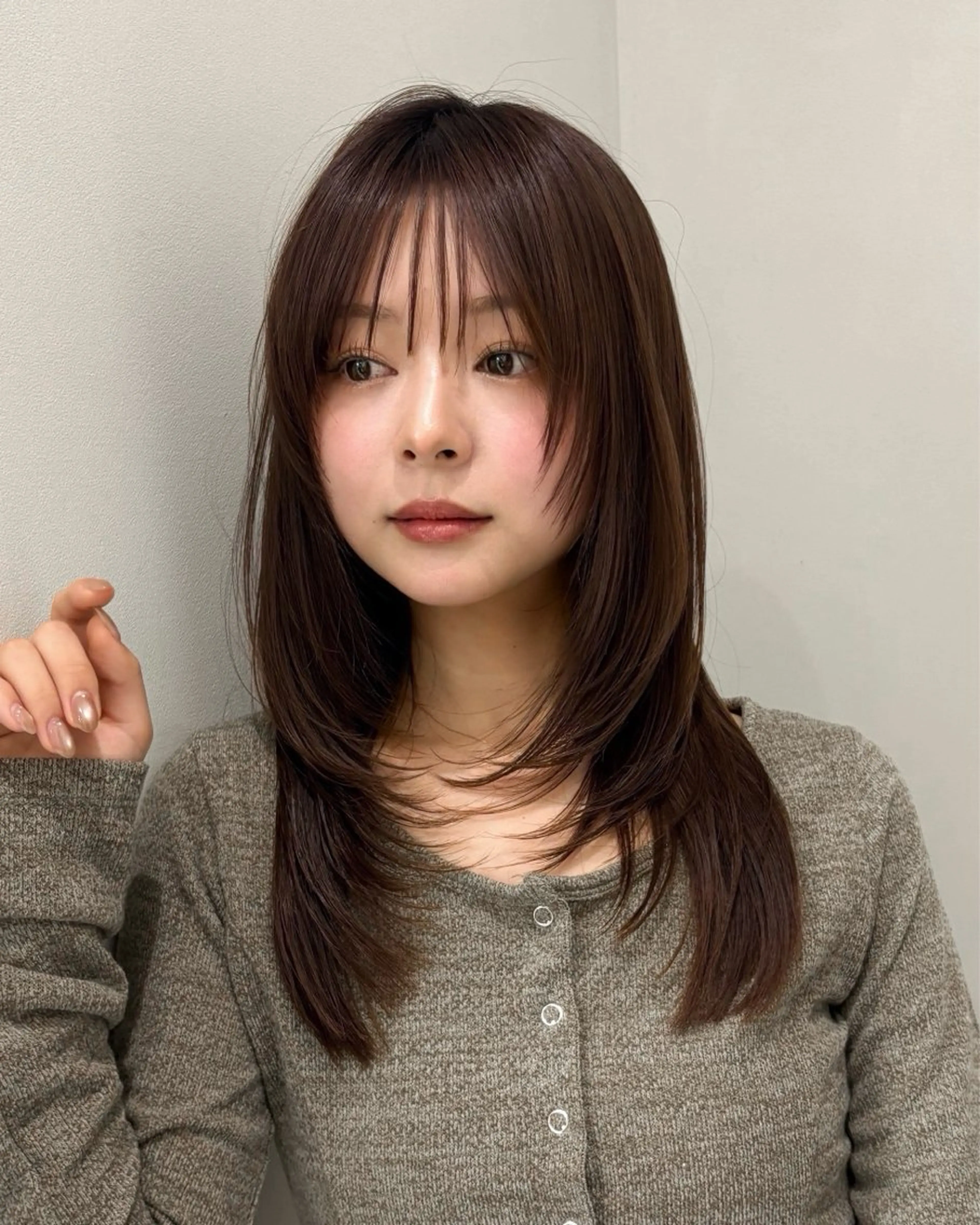 ミディアム カラー カット ヘアカラー 後藤 愛美/レイヤーカットのヘアスタイル