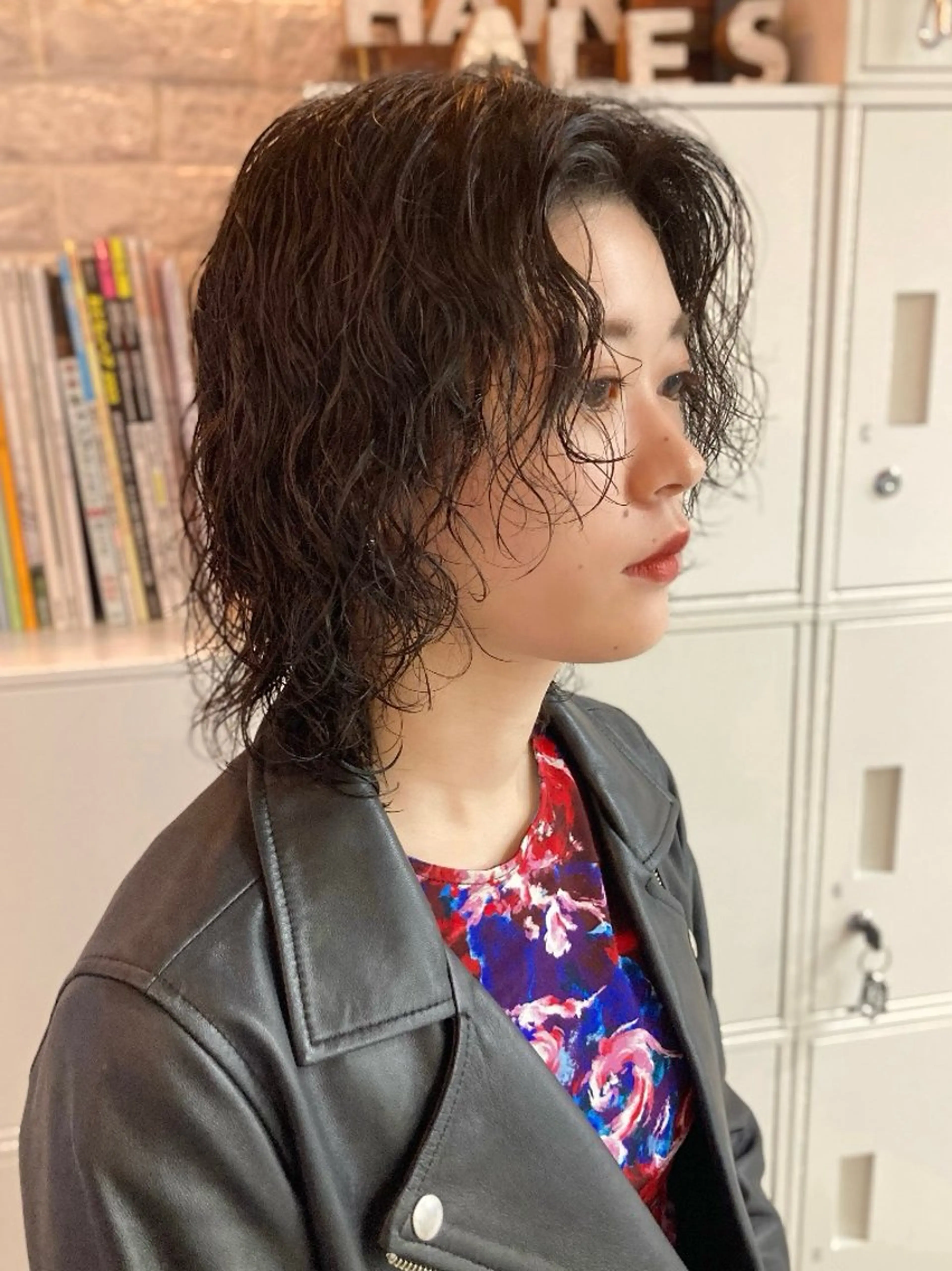 ショート カラー パーマ ウルフレイヤー エクステ/kokiのヘアスタイル