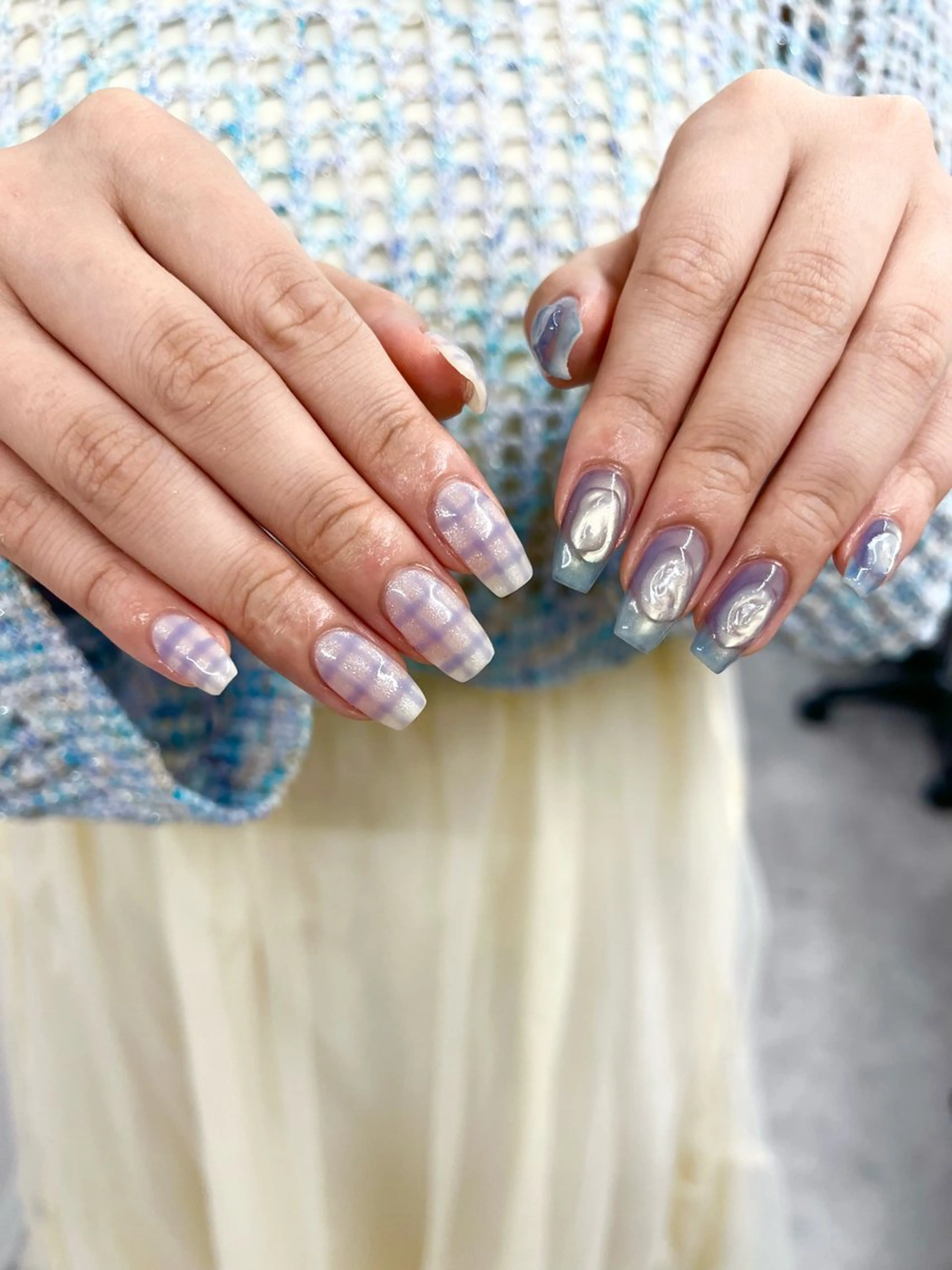 ネイル オーロラネイル ジェルネイル マグネットネイル ニュアンスネイル パラジェル ハンドネイル ハンドケア Bana_ Nailのネイルデザイン