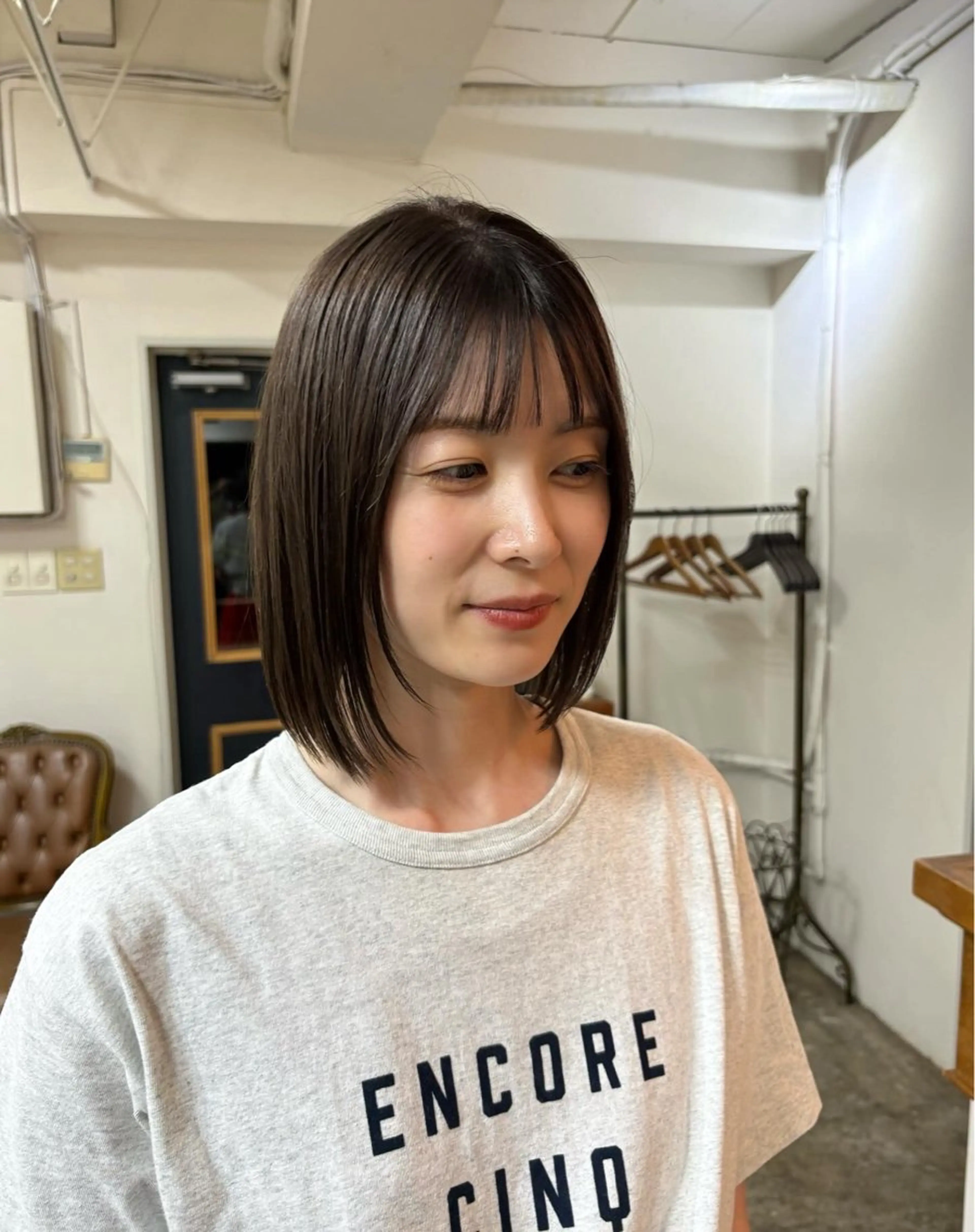 ミディアム カラー ボブ カット ヘアカラー トリートメント takada kohのヘアスタイル