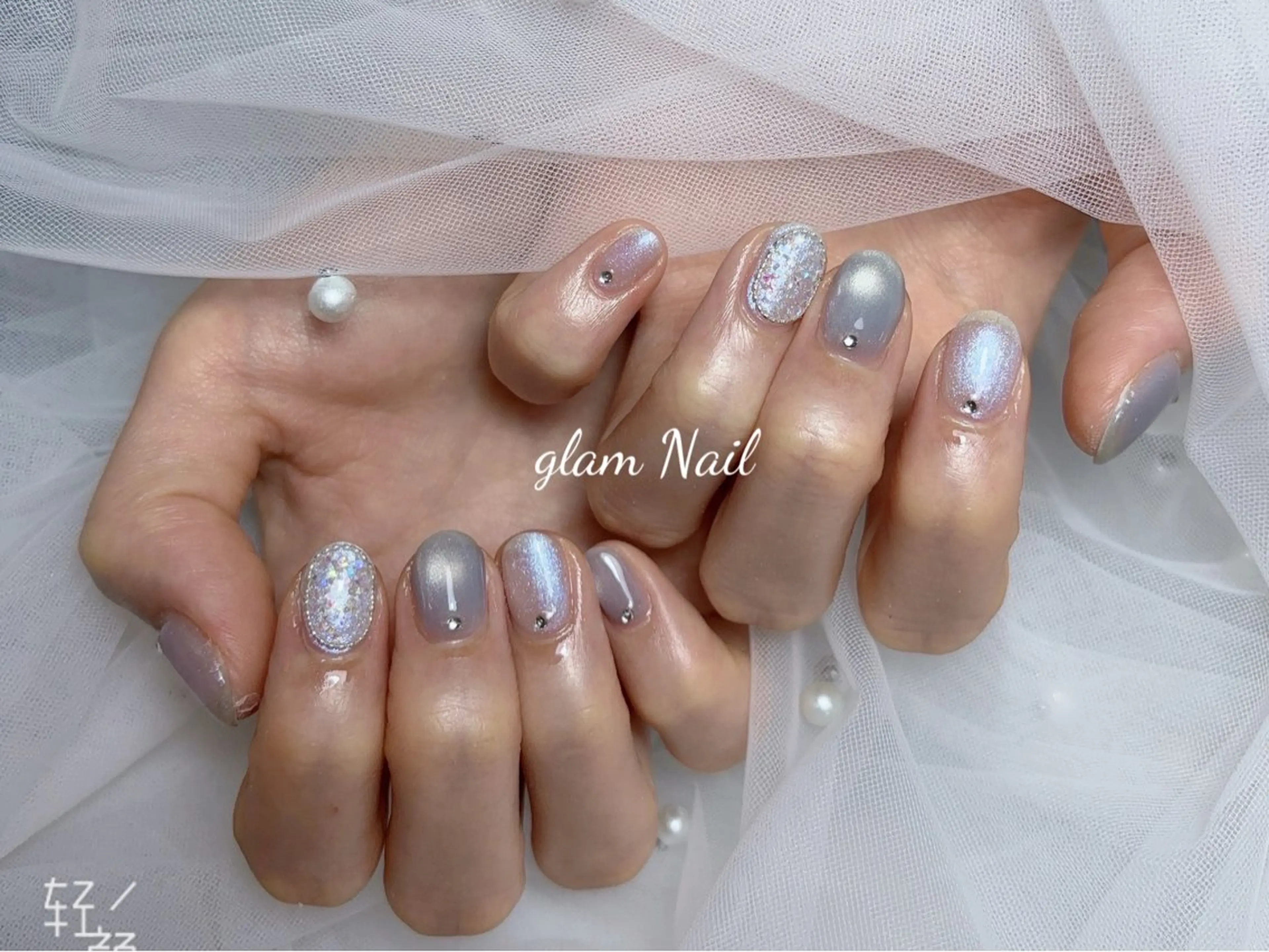 ネイル エツメ💅 長さだし🎀デザインのネイルデザイン