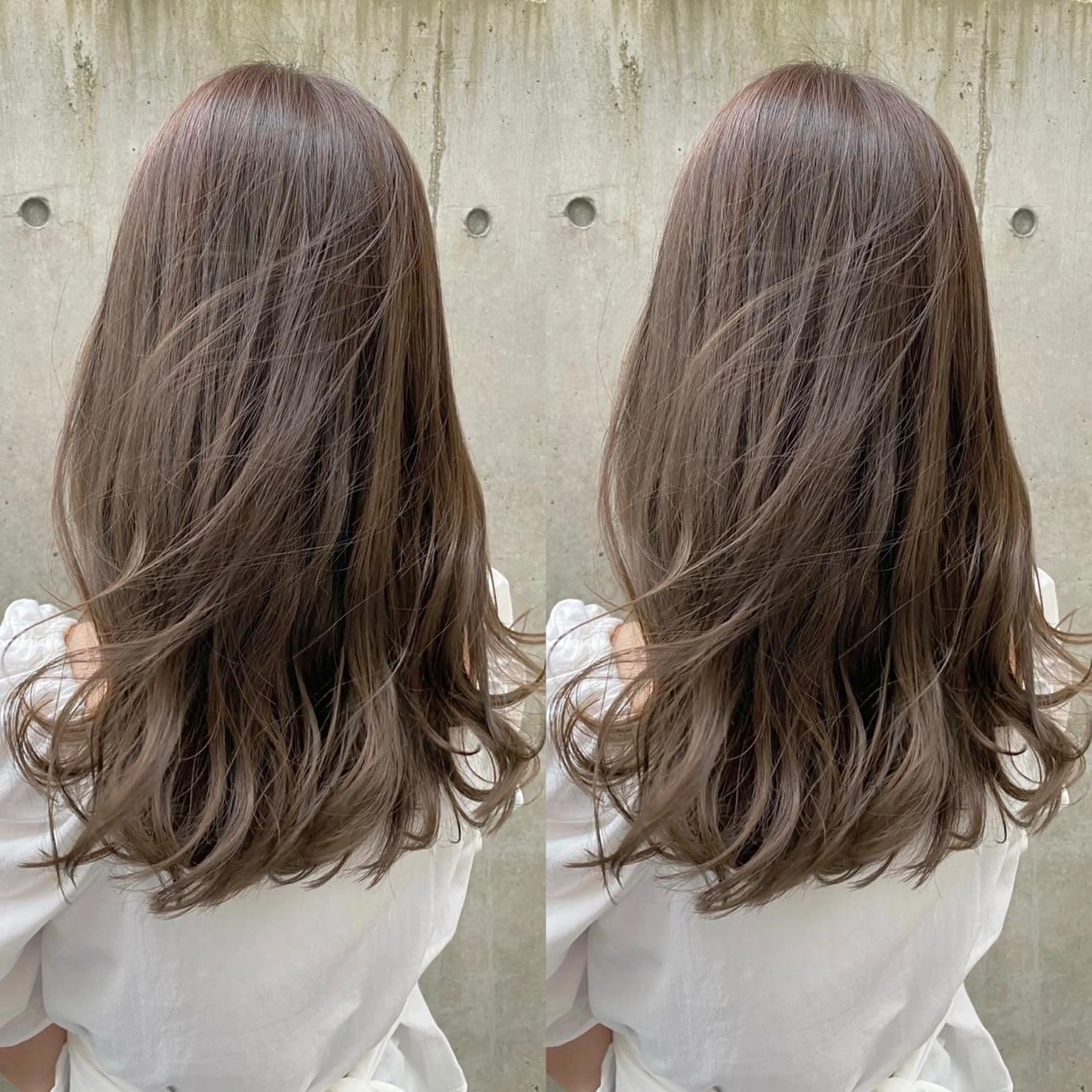 ミディアム ヘアカラー トリートメント レイヤーカット /透明感カラー西田のヘアスタイル