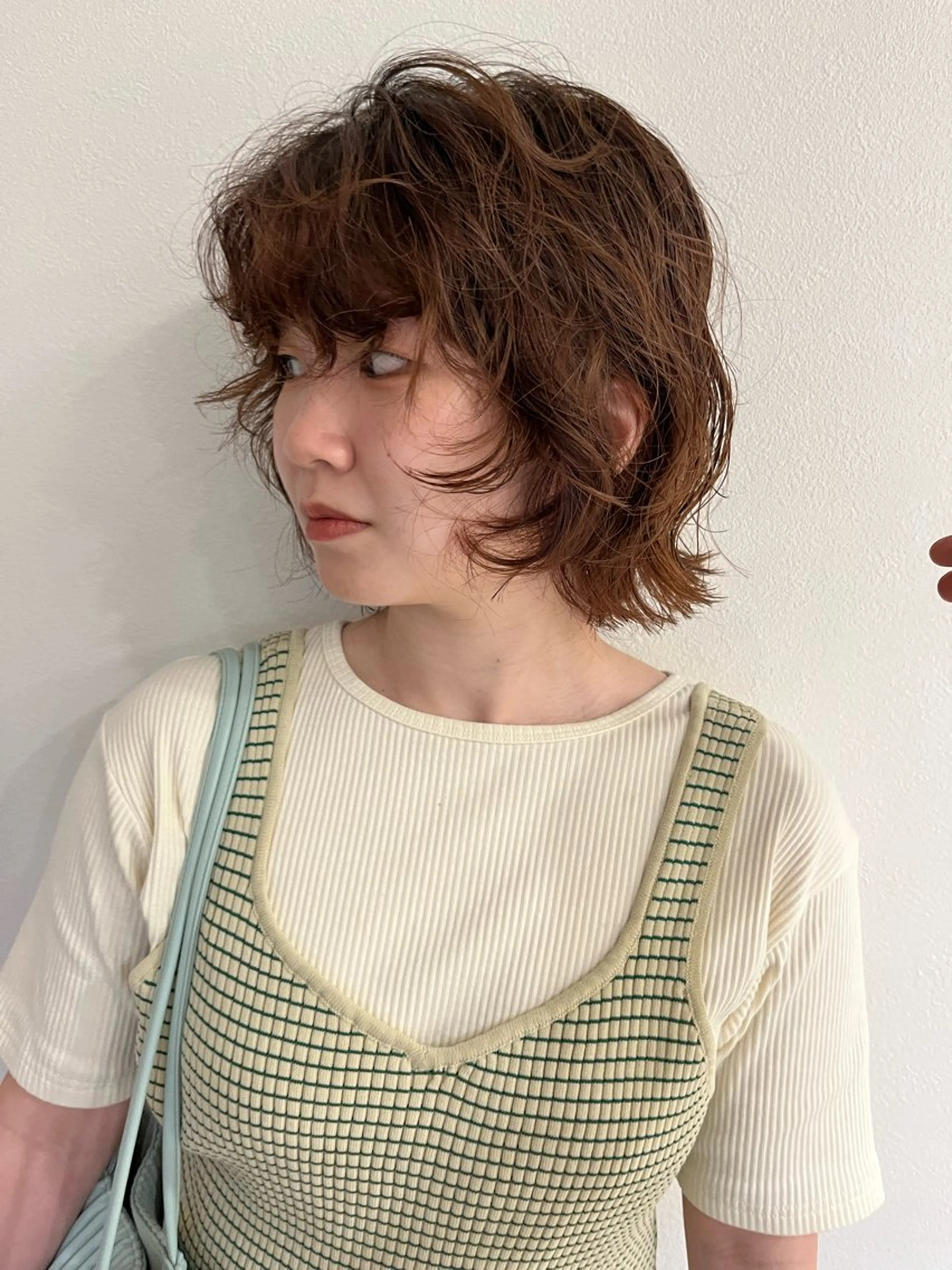 ミディアム パーマ メンズハイトーン/栄 /イトウタケルのヘアスタイル