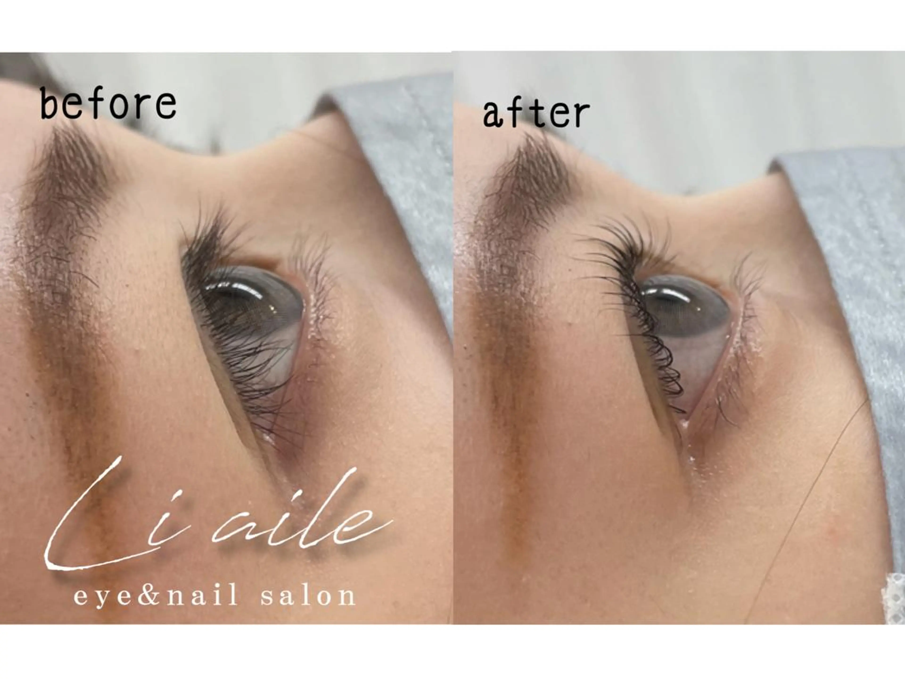 マツエク・マツパ パリジェンヌラッシュリフト Li aile eye&nailのネイルデザイン