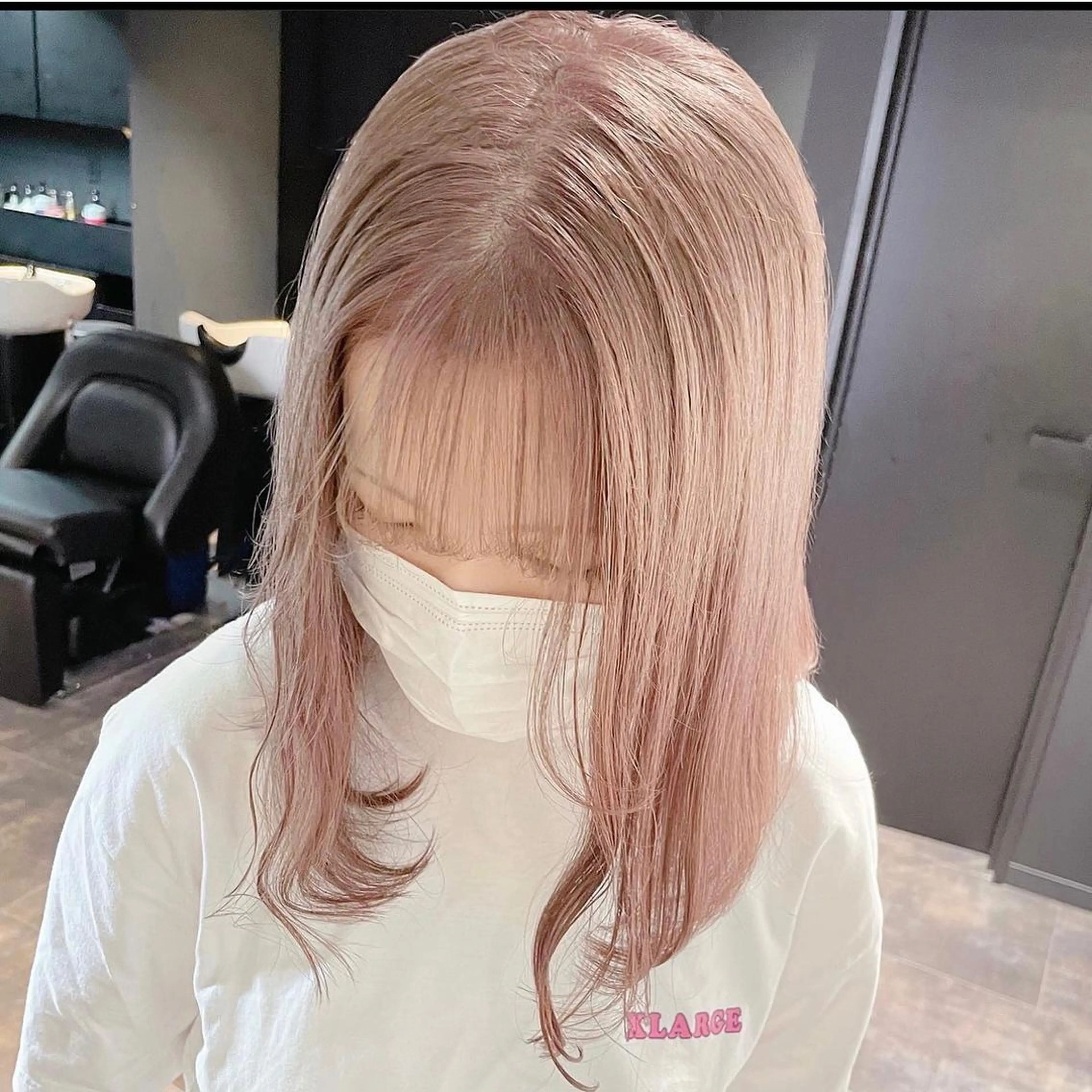 セミロング カラー ベージュカラー ミルクティーベージュ ヘアカラー トリートメント MiL所属・✨ハイトーン✨ 濱田知孝のヘアスタイル