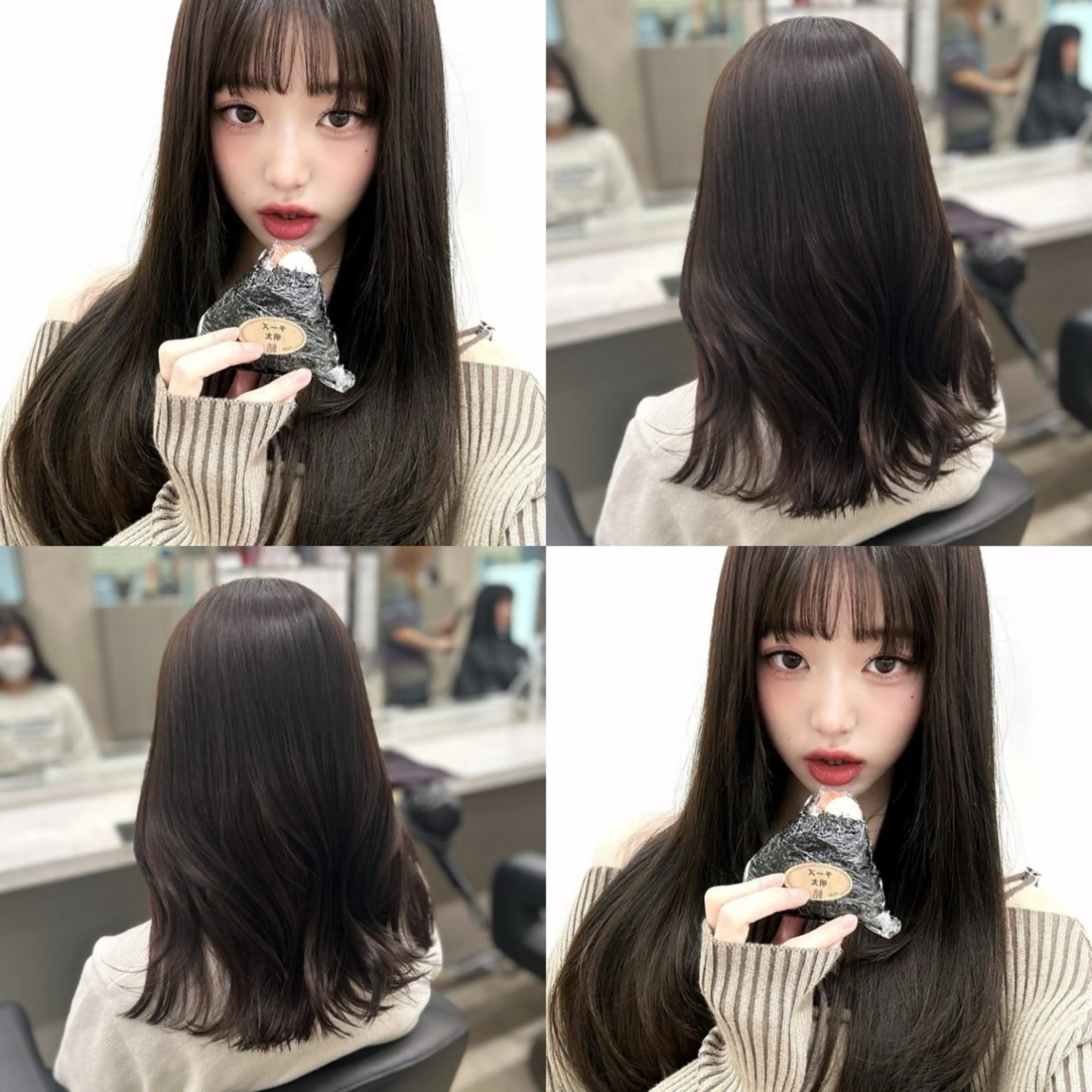 ロング カラー パーマ メンズ キッズ カット ヘアカラー トリートメント ブリーチなしカラー/ ブラウン/レイヤーのヘアスタイル