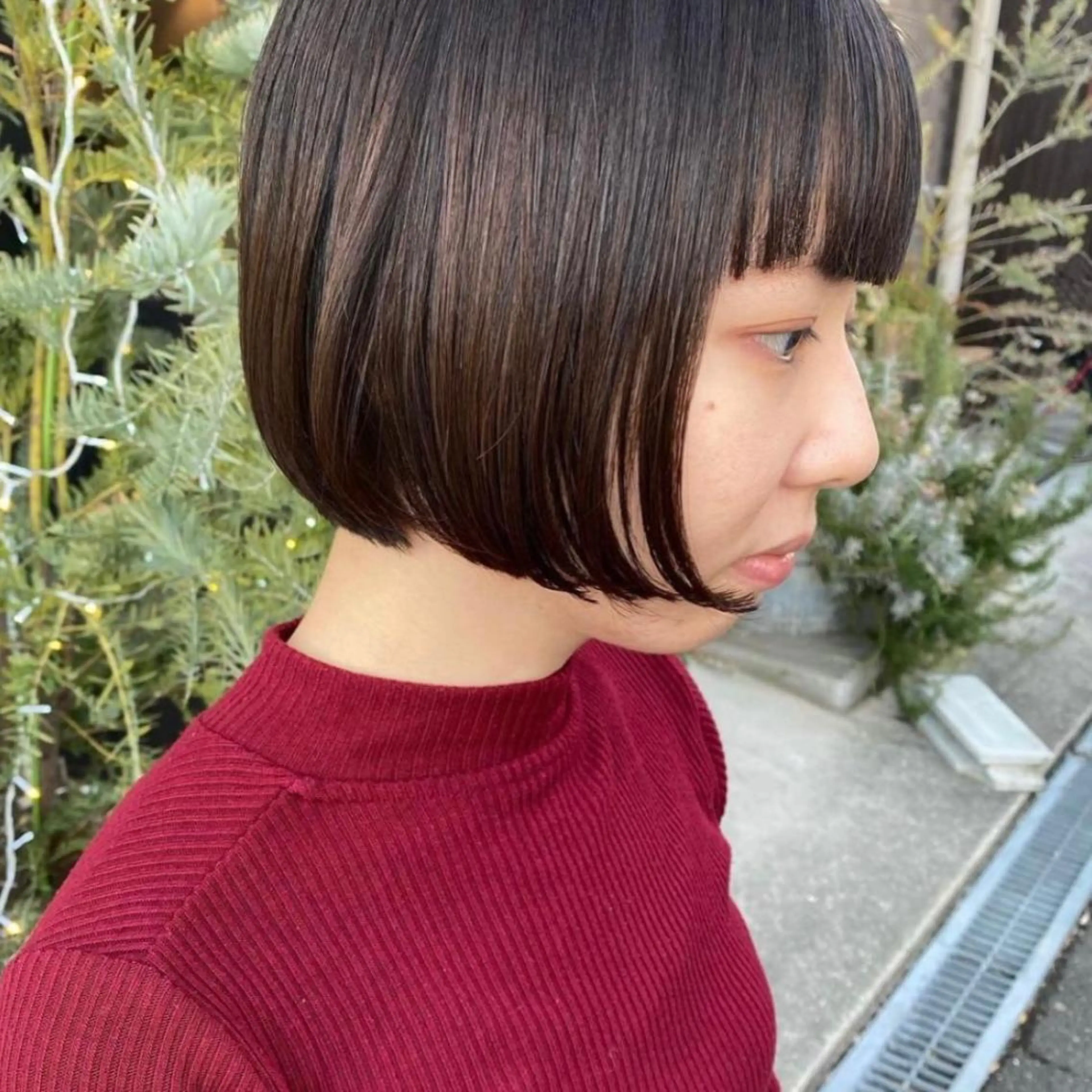 ミディアム パーマ/透明感カラー 小松のヘアスタイル