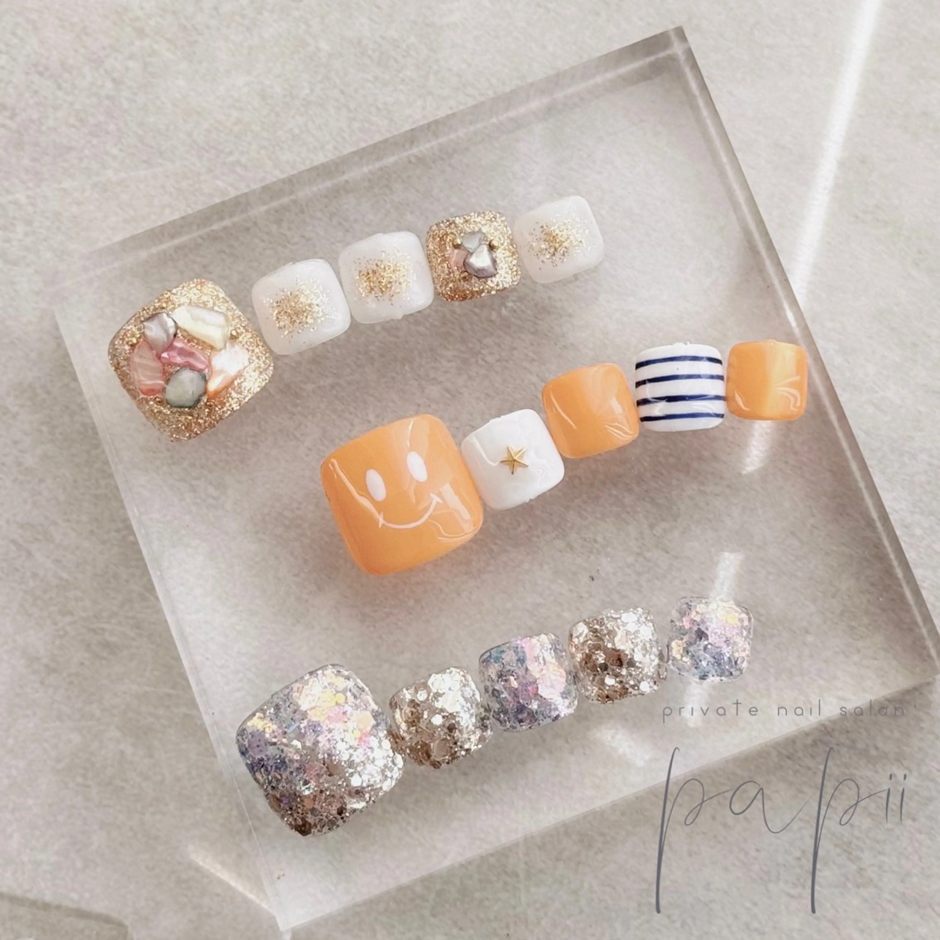 ネイル シンプルネイル フットネイル private nail salon papii所属・papii☆ kurodaのネイルデザイン