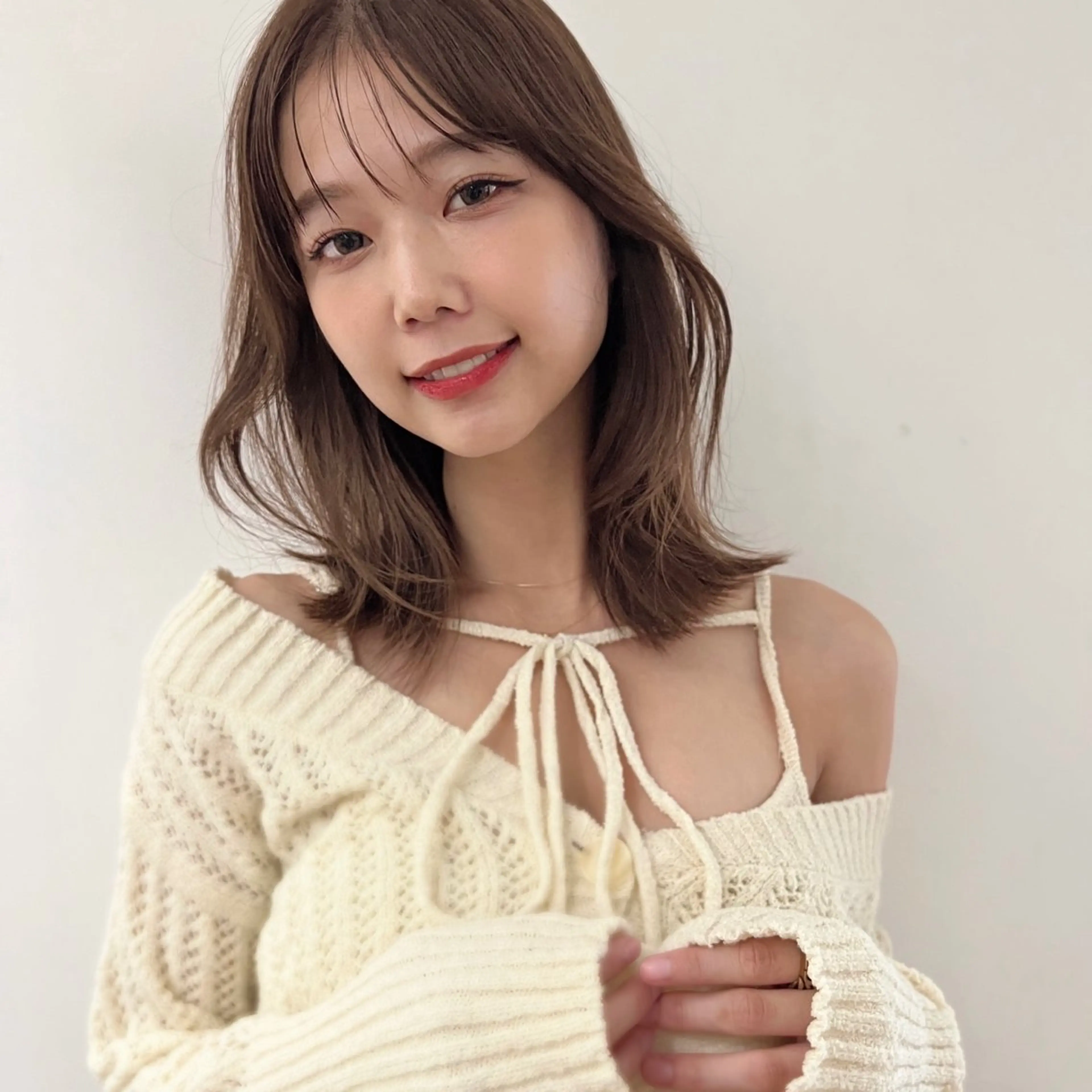 ミディアム シースルーバング 韓国モテhair🍑 momoのヘアスタイル