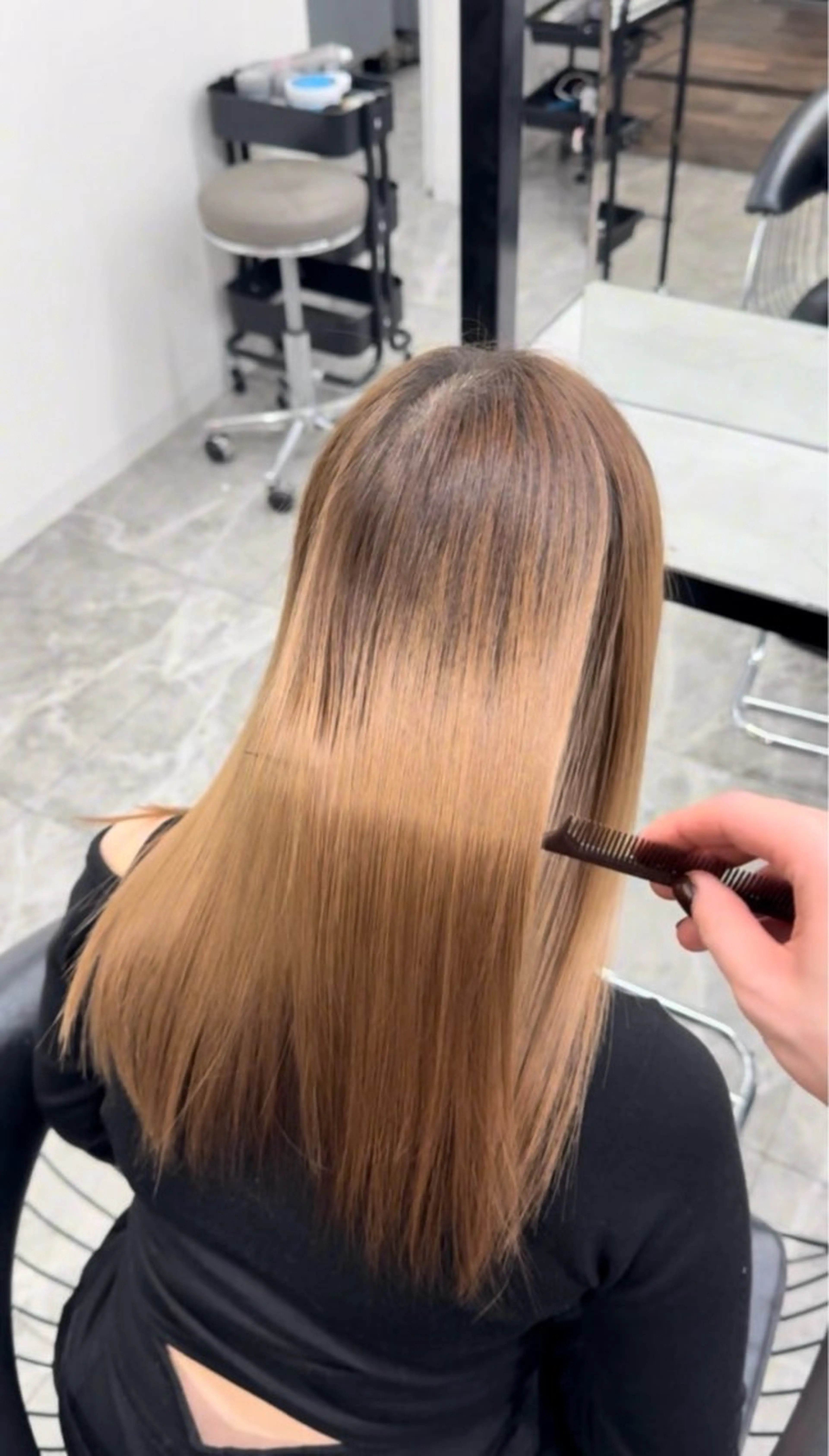 セミロング カット トリートメント りきと🦋河原町 縮毛矯正/艶カラーのヘアスタイル