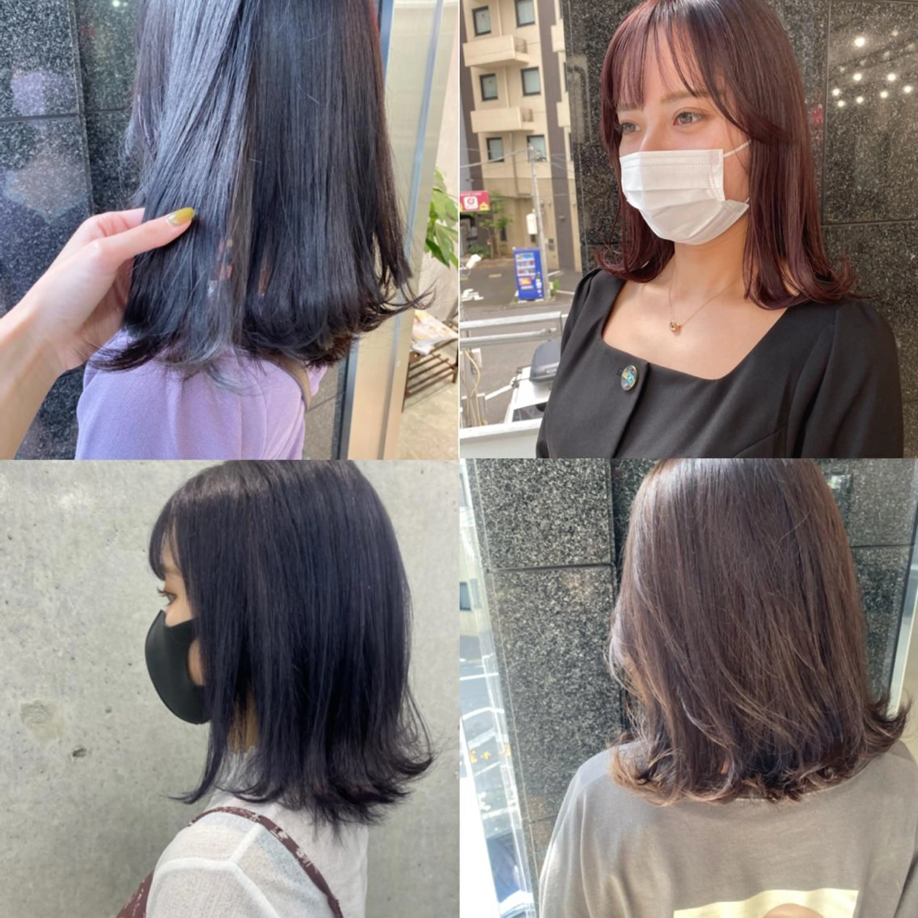 カラー オリーブ/アッシュ やわらか透明感カラーのヘアスタイル