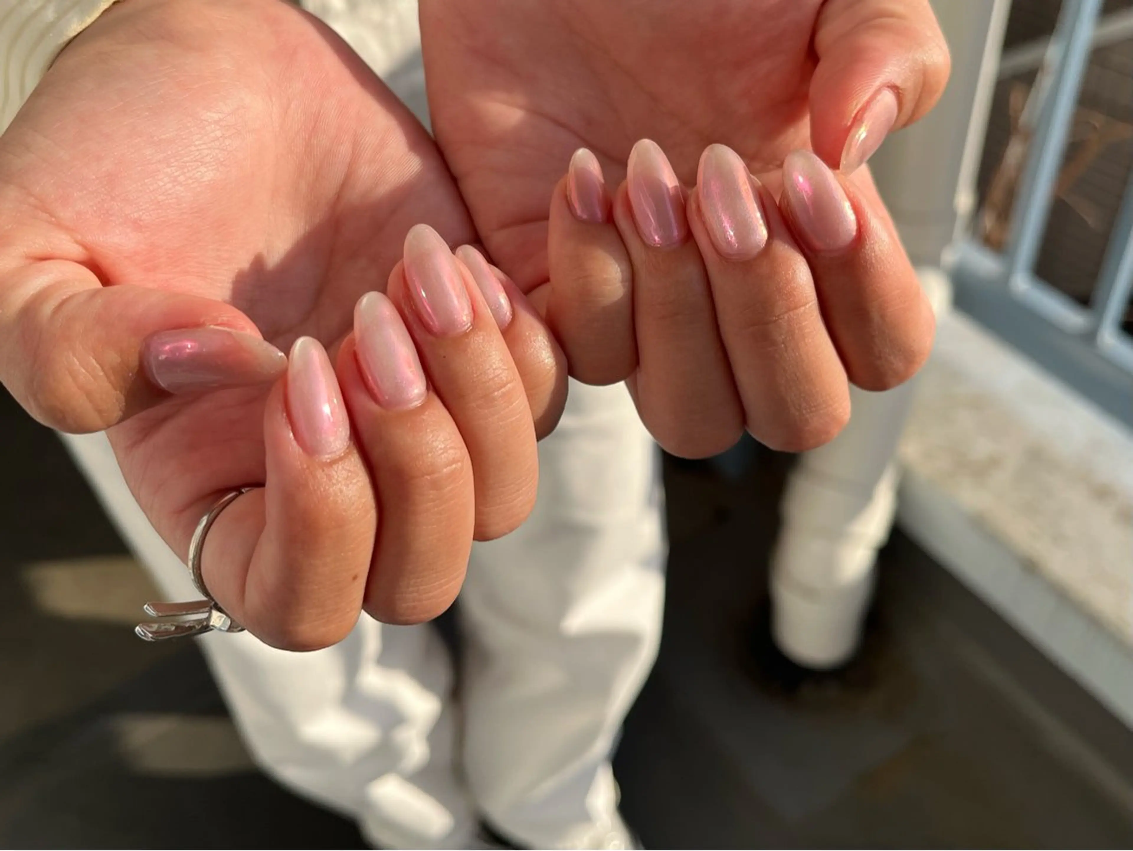 ネイル オーロラネイル フットネイル フレンチネイル ジェルネイル マグネットネイル kiki nail たまプラーザのネイルデザイン