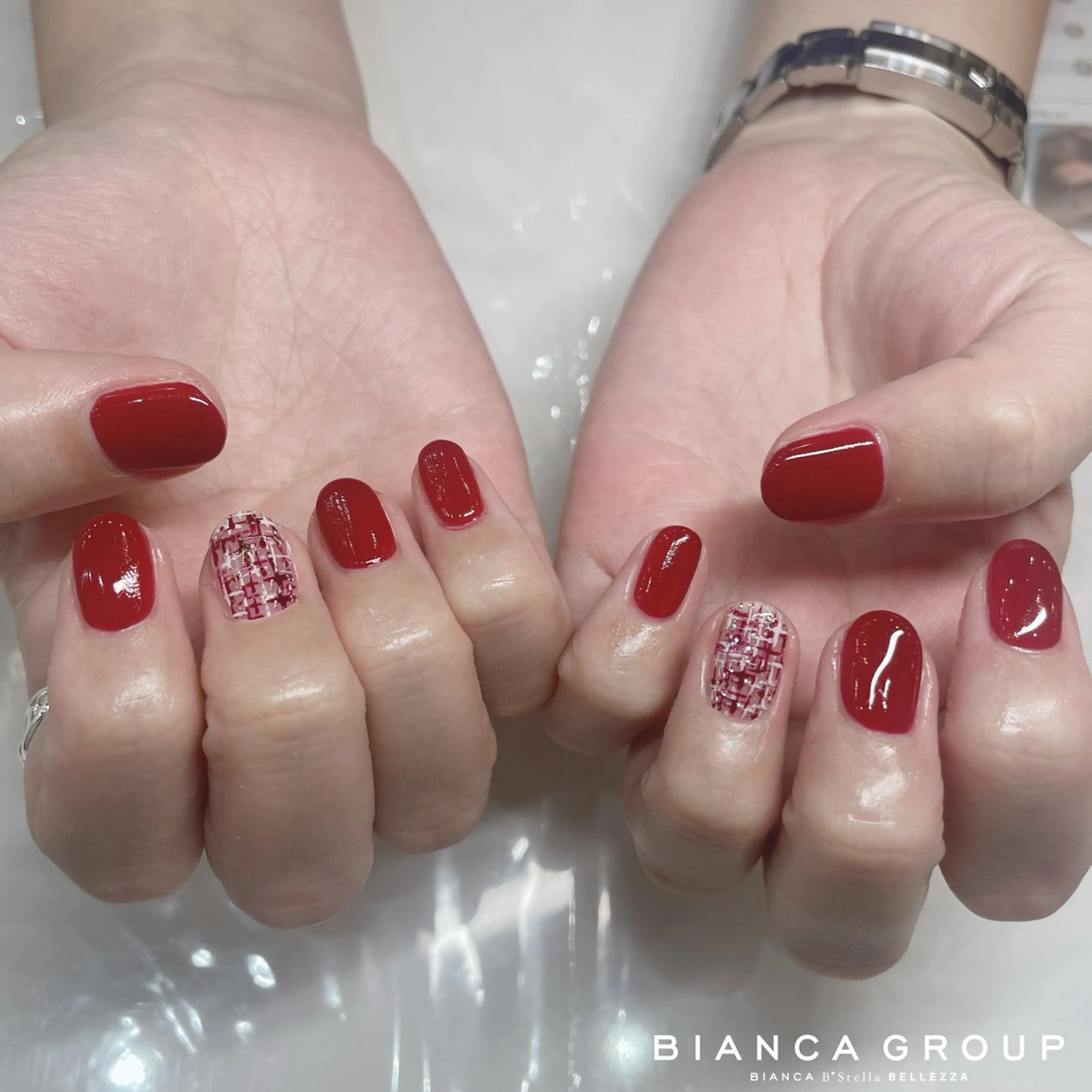 【オフ有り】ハンドワンポイントネイル🩵川越/本川越/パラジェル/バイオジェルの写真