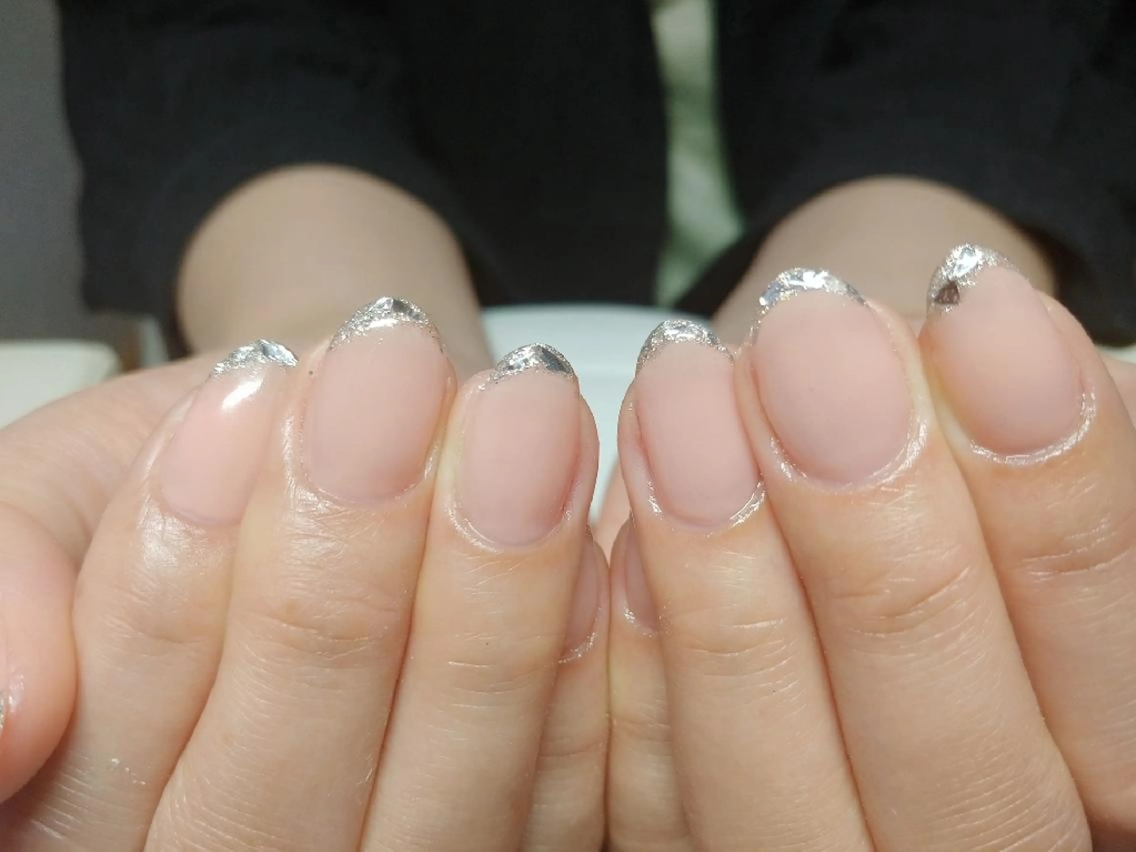 ネイル フレンチネイル ガラスフレンチ ハンドネイル nail  Culleoのネイルデザイン