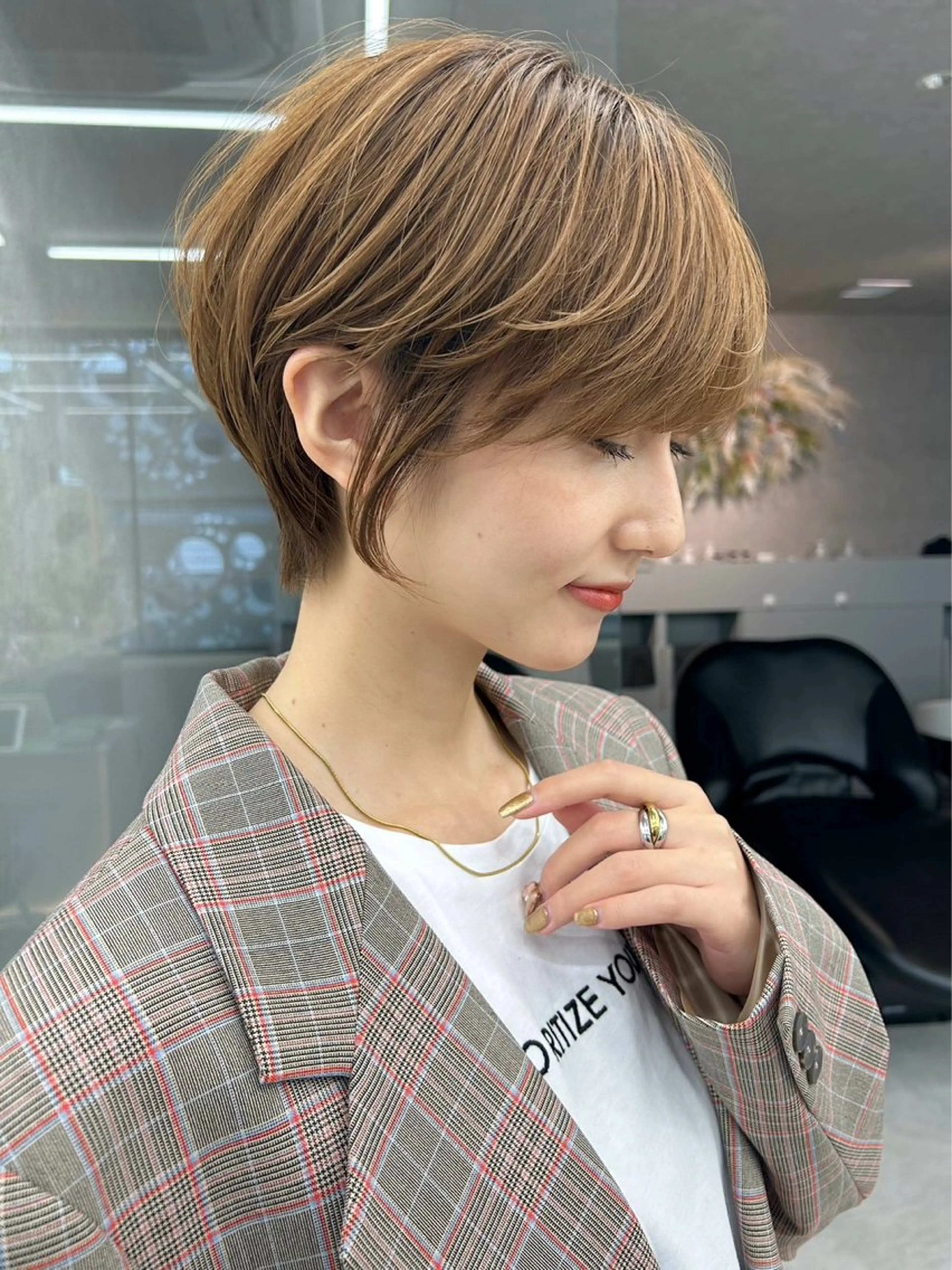 ショート カラー パーマ ショートヘア 平川 一真のヘアスタイル