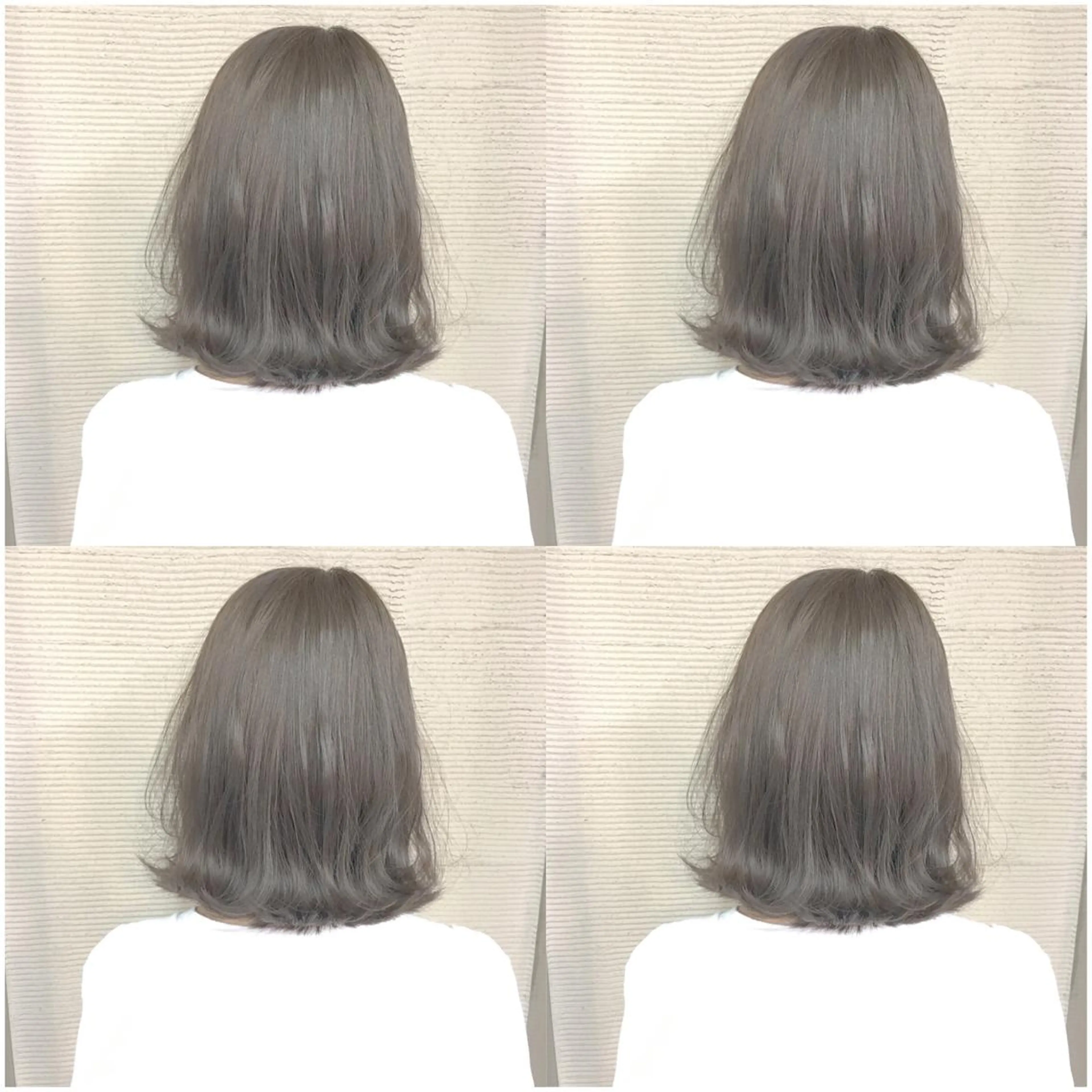 ミディアム カラー パーマ ヘアアレンジ ブリーチ 透明感カラー ブリーチなしカラー ボブ ハイトーン特化🤍 浦住のヘアスタイル