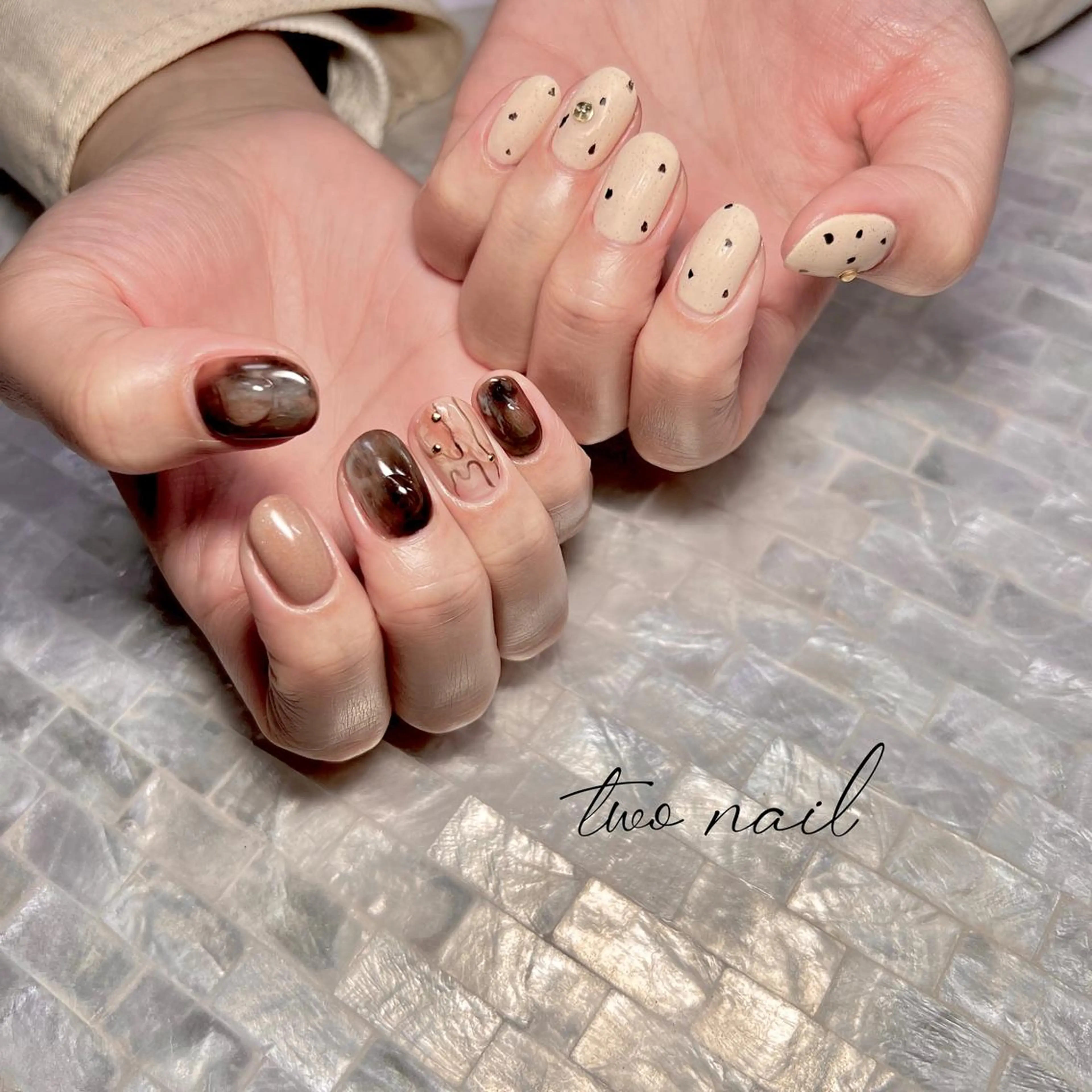 ネイル アートネイル フットネイル ハート ニュアンスネイル オフィスネイル two nailのネイルデザイン