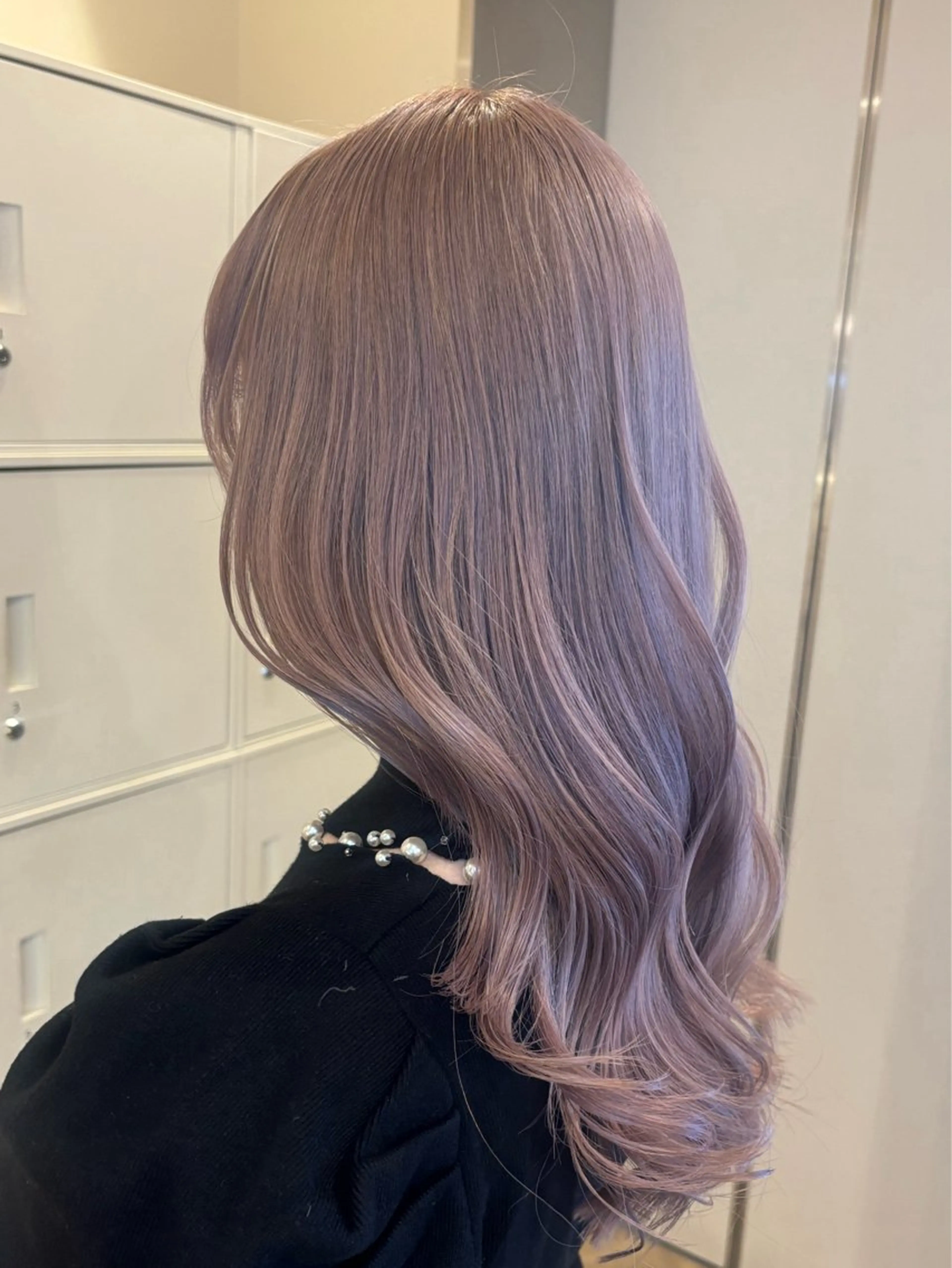 セミロング カラー ヘアカラー トリートメント 暖色/ミルクティー/ レイヤー/yuriaのヘアスタイル