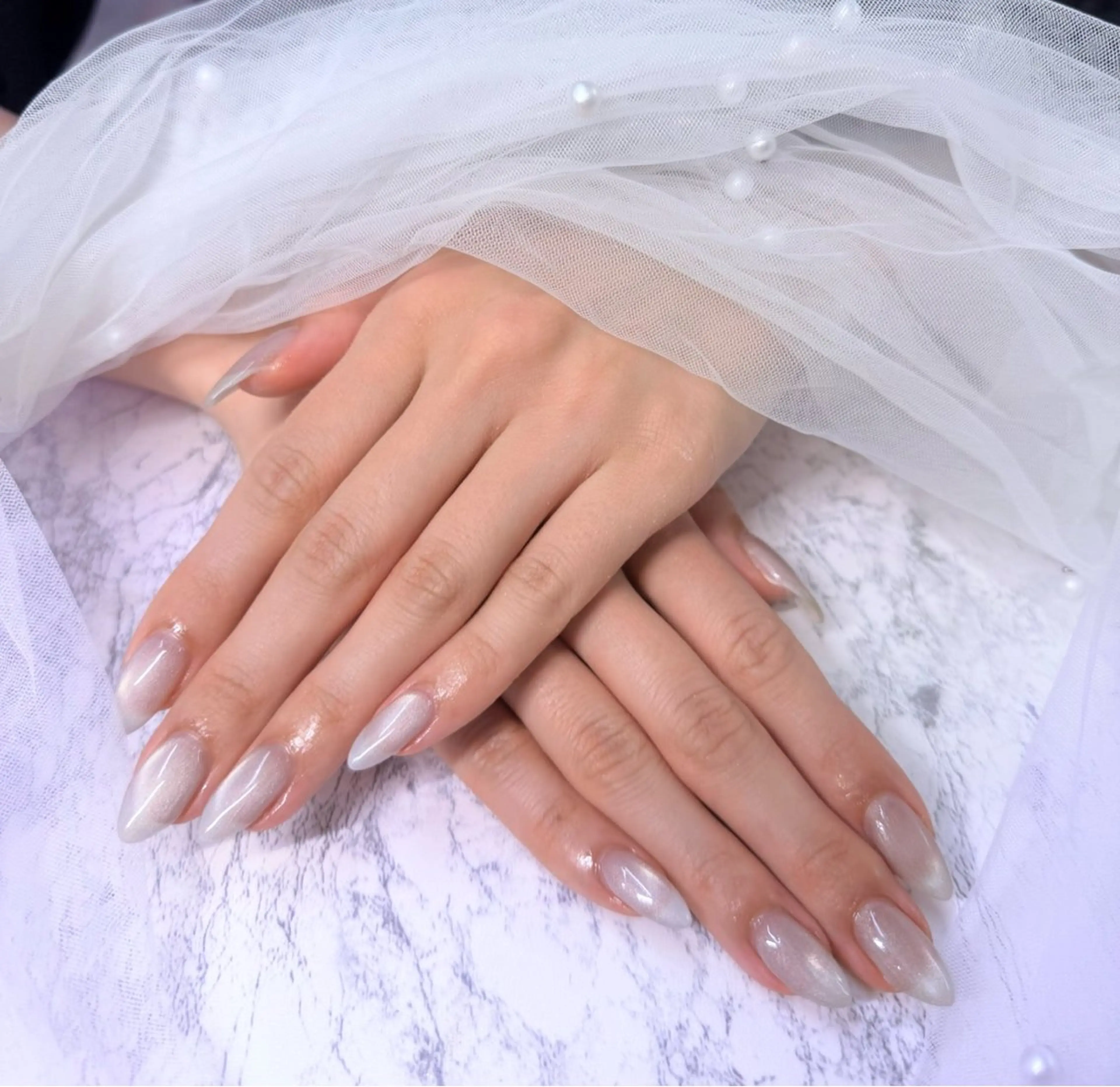 ネイル マグネットネイル マグネットワンカラー ワンカラーネイル はあとねいる 松戸駅前店のネイルデザイン