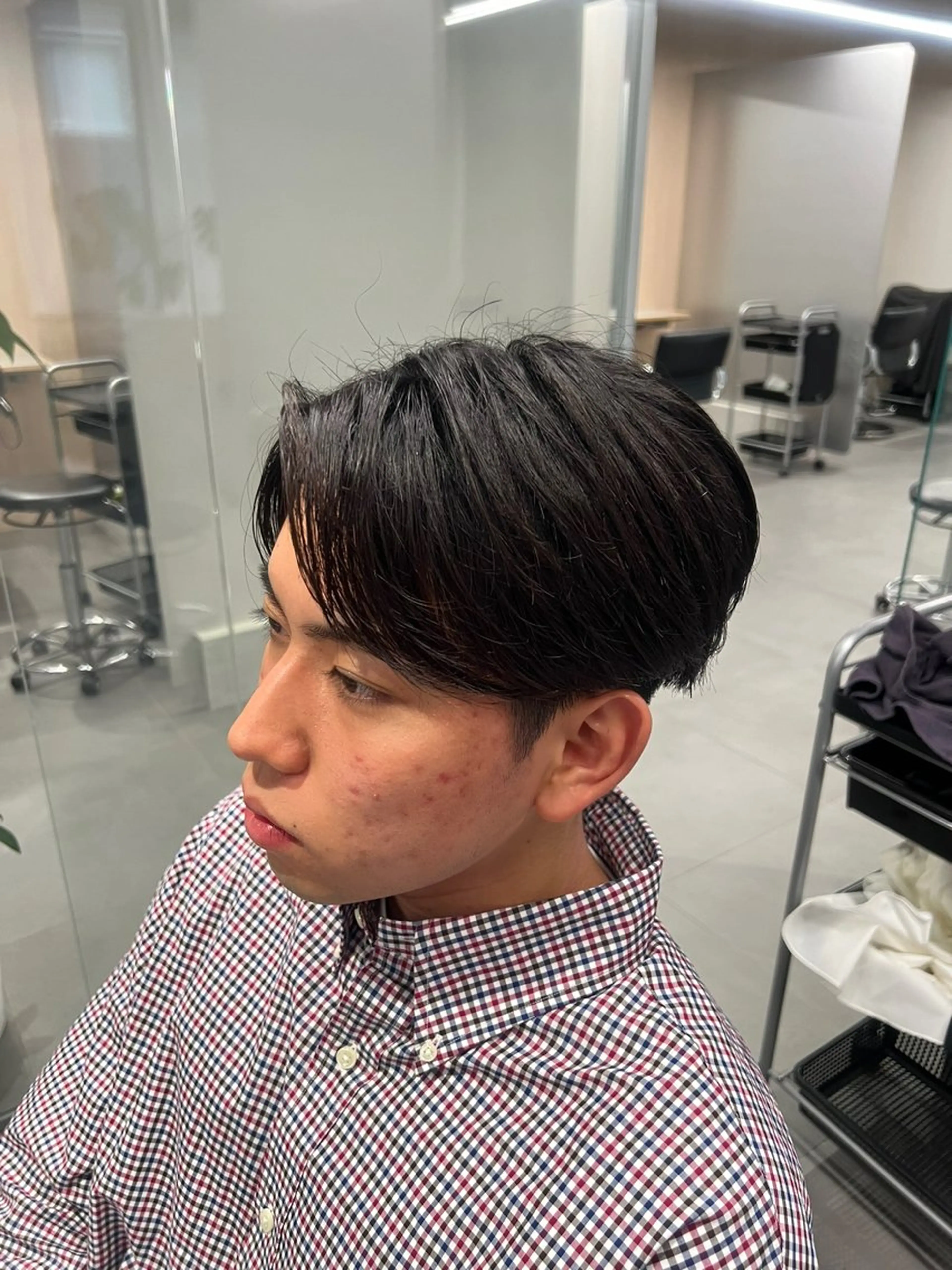 パーマ メンズ センターパート メンズパーマ ニュアンスパーマ カット パーマ トリートメント 立川/過去1の毛流れ パーマ/しゅーとのヘアスタイル