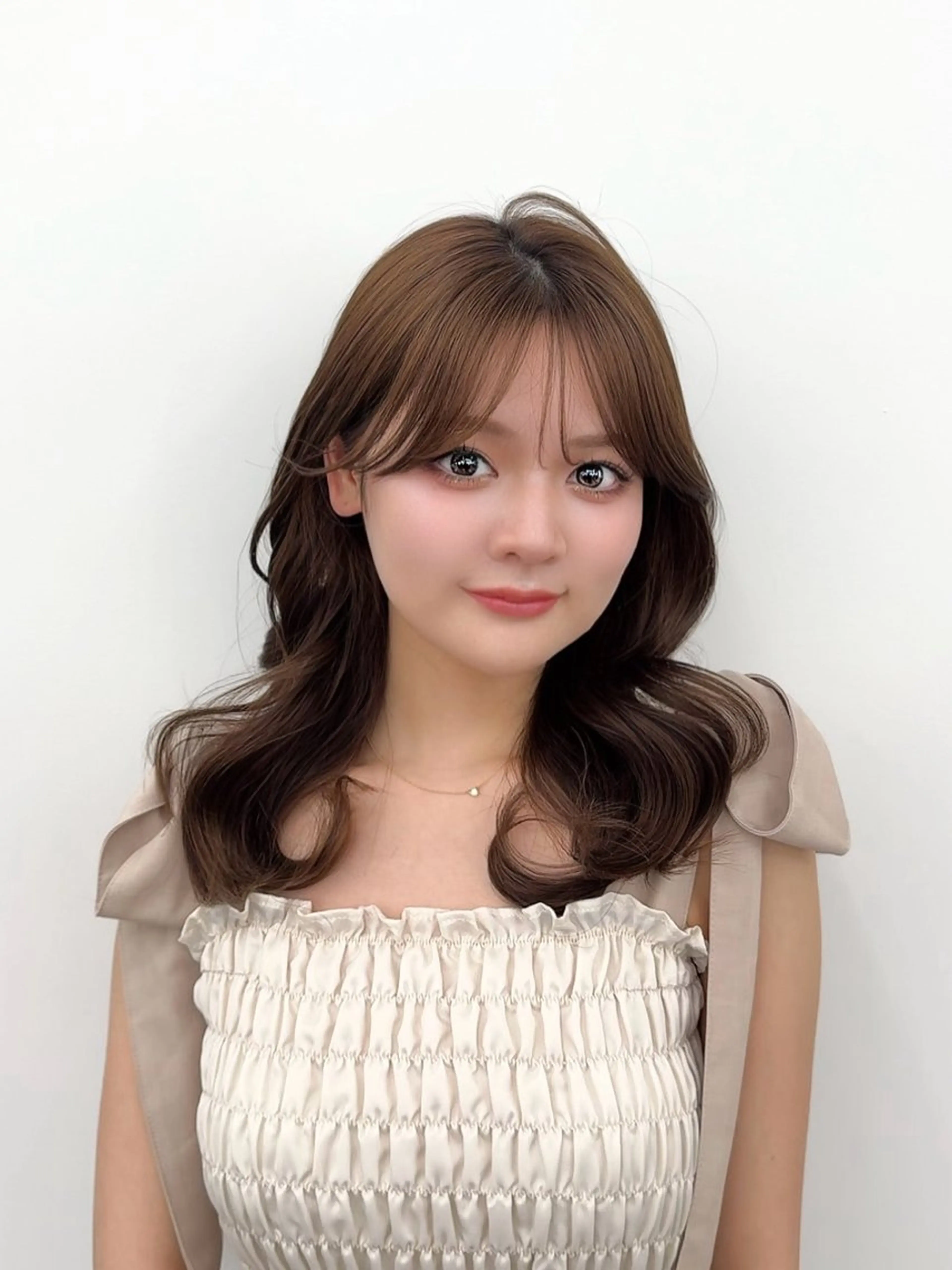 ミディアム カラー ヘアアレンジ 最小顔周り&レイヤー 特化/池袋/kokiのヘアスタイル