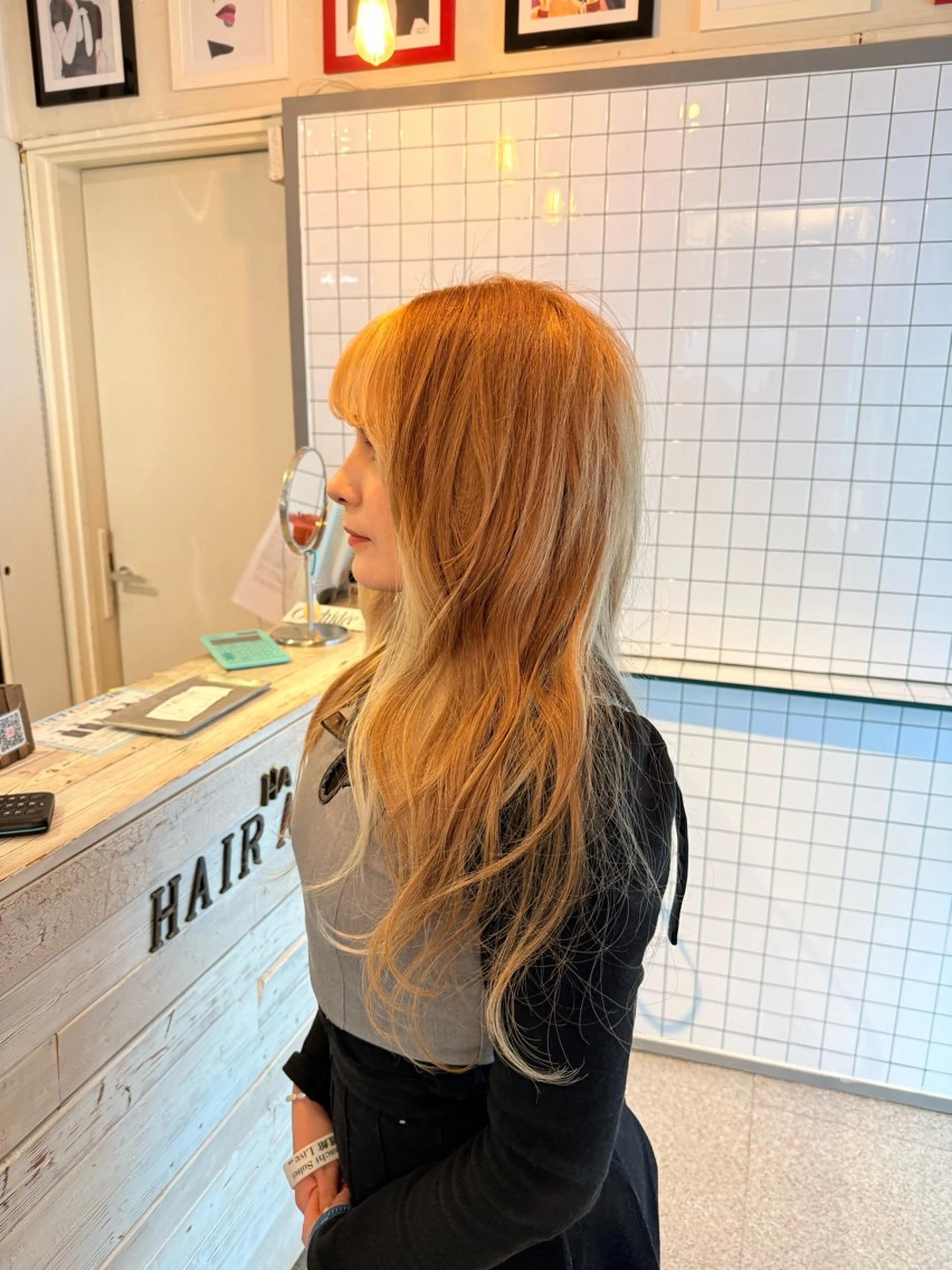 ロング カラー ヘアカラー エクステ ウルフレイヤー エクステ/kokiのヘアスタイル