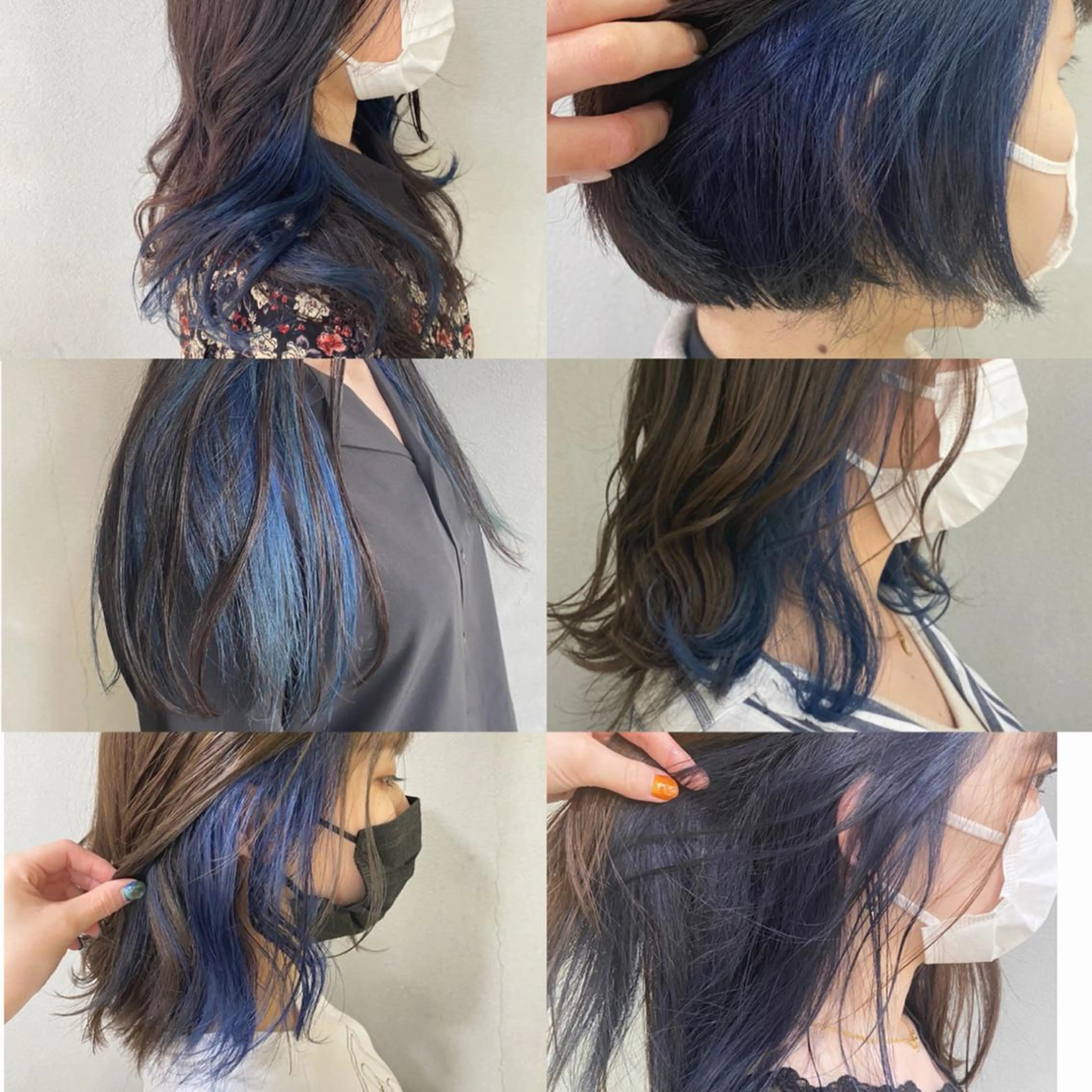 カラー ブルーカラー 透明感カラー 舟橋 りんかのヘアスタイル