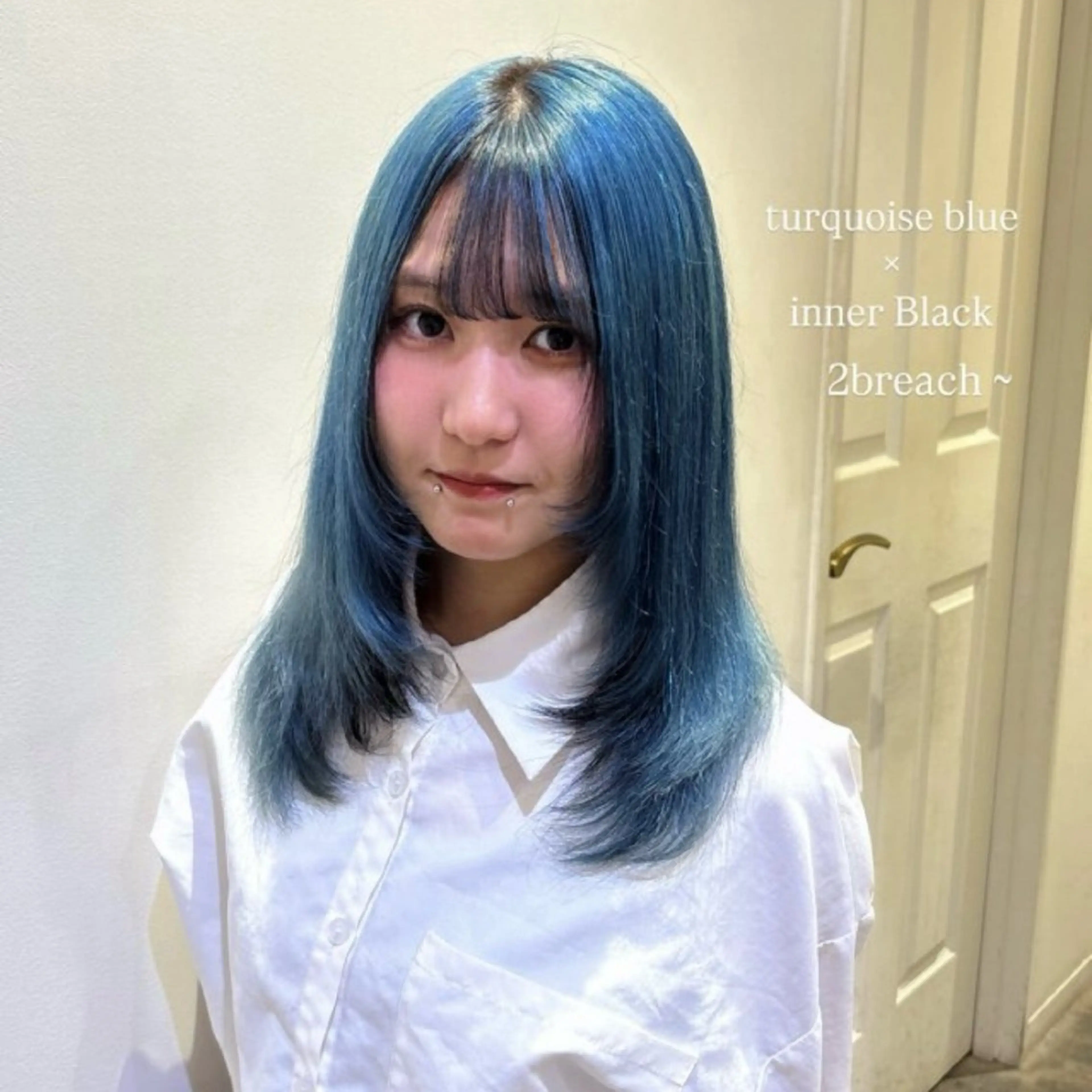 セミロング カラー ハイトーンカラー/ 長さだし🐇きょうかのヘアスタイル