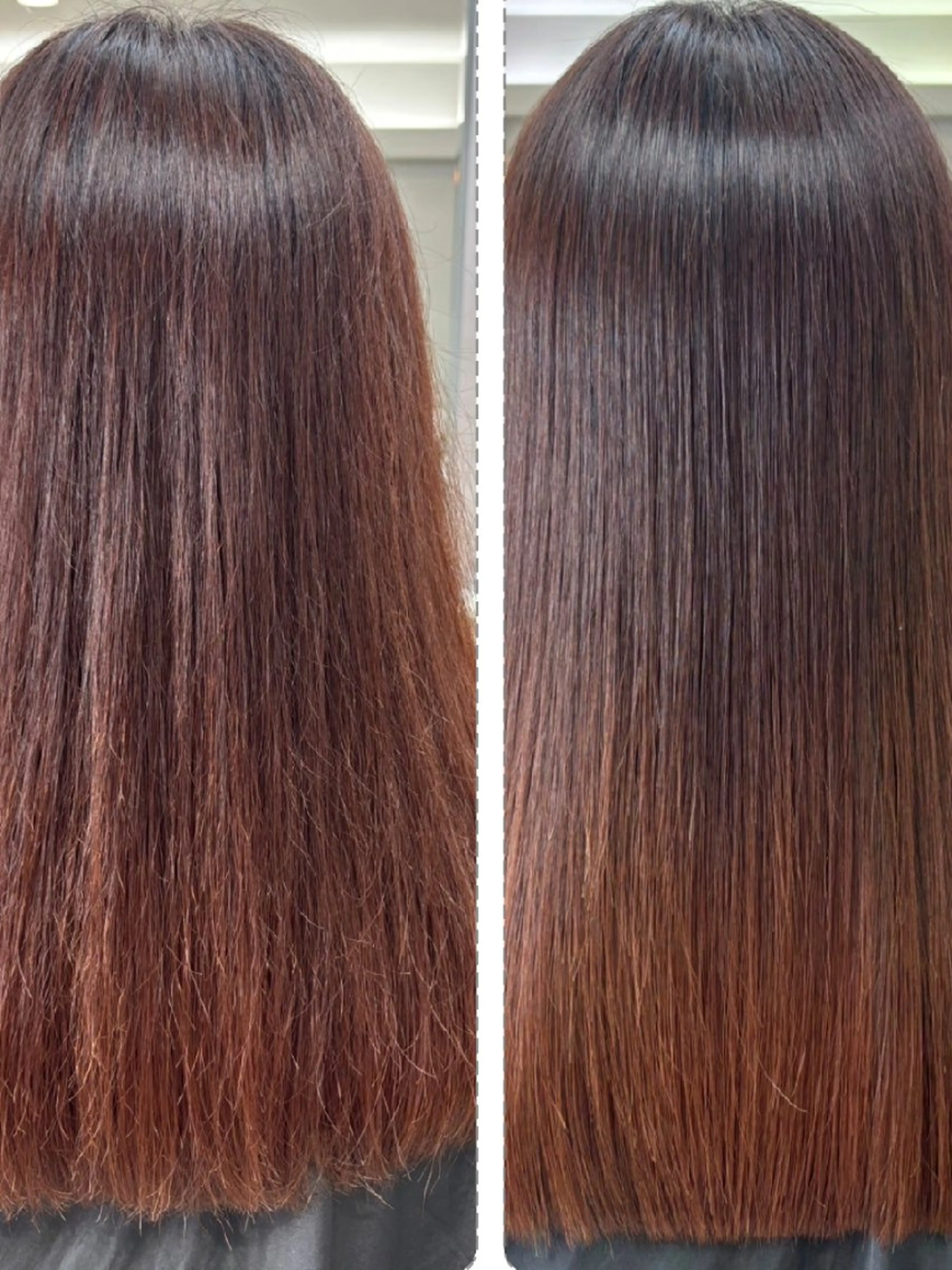 ロング カット 縮毛矯正 トリートメント GOToday所属・艶髪／オリーブ系／ 肌が綺麗に見えるお色のヘアスタイル