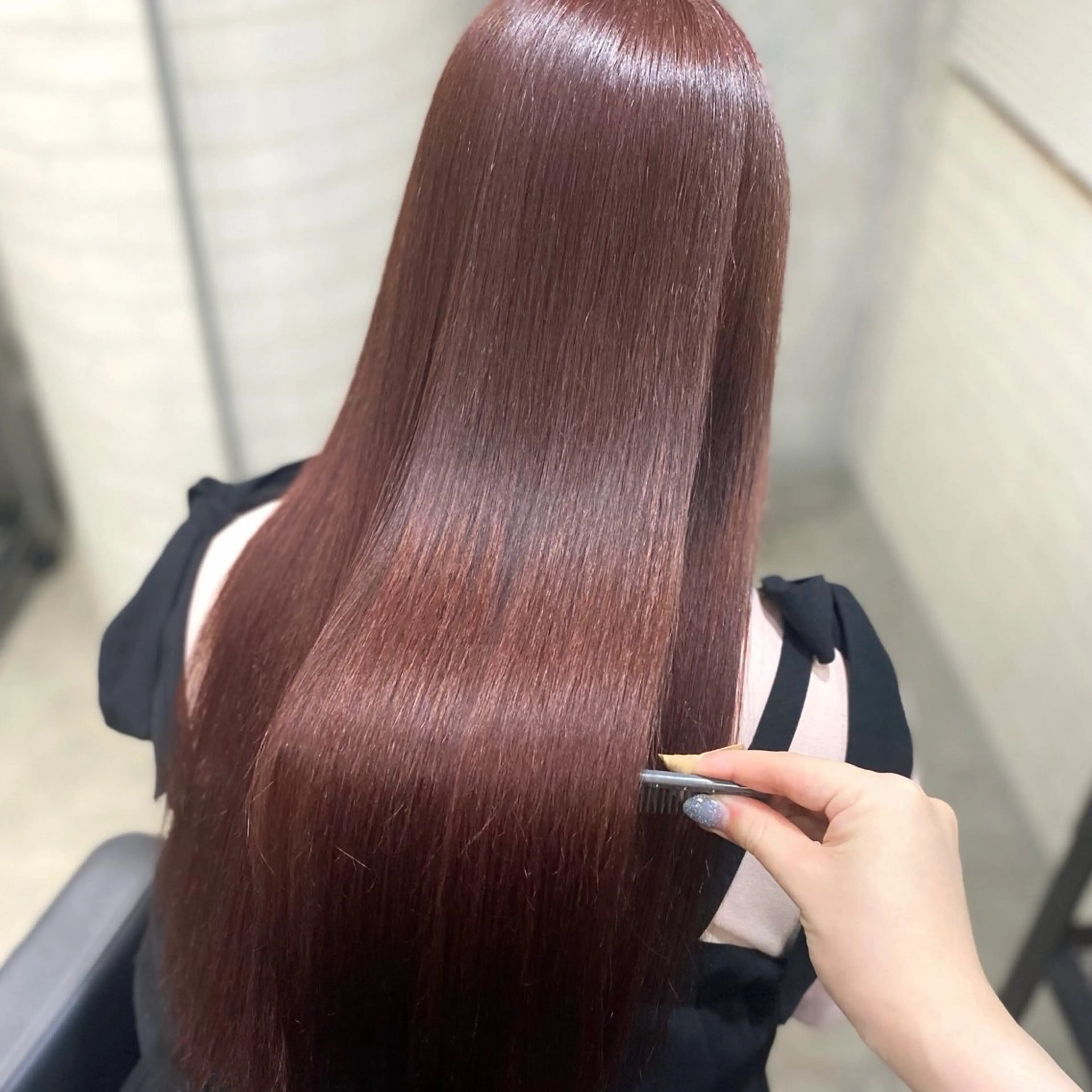 ロング カラー 透明感カラー カット ヘアカラー トリートメント shiori/透明感 /顔周り/髪質改善のヘアスタイル