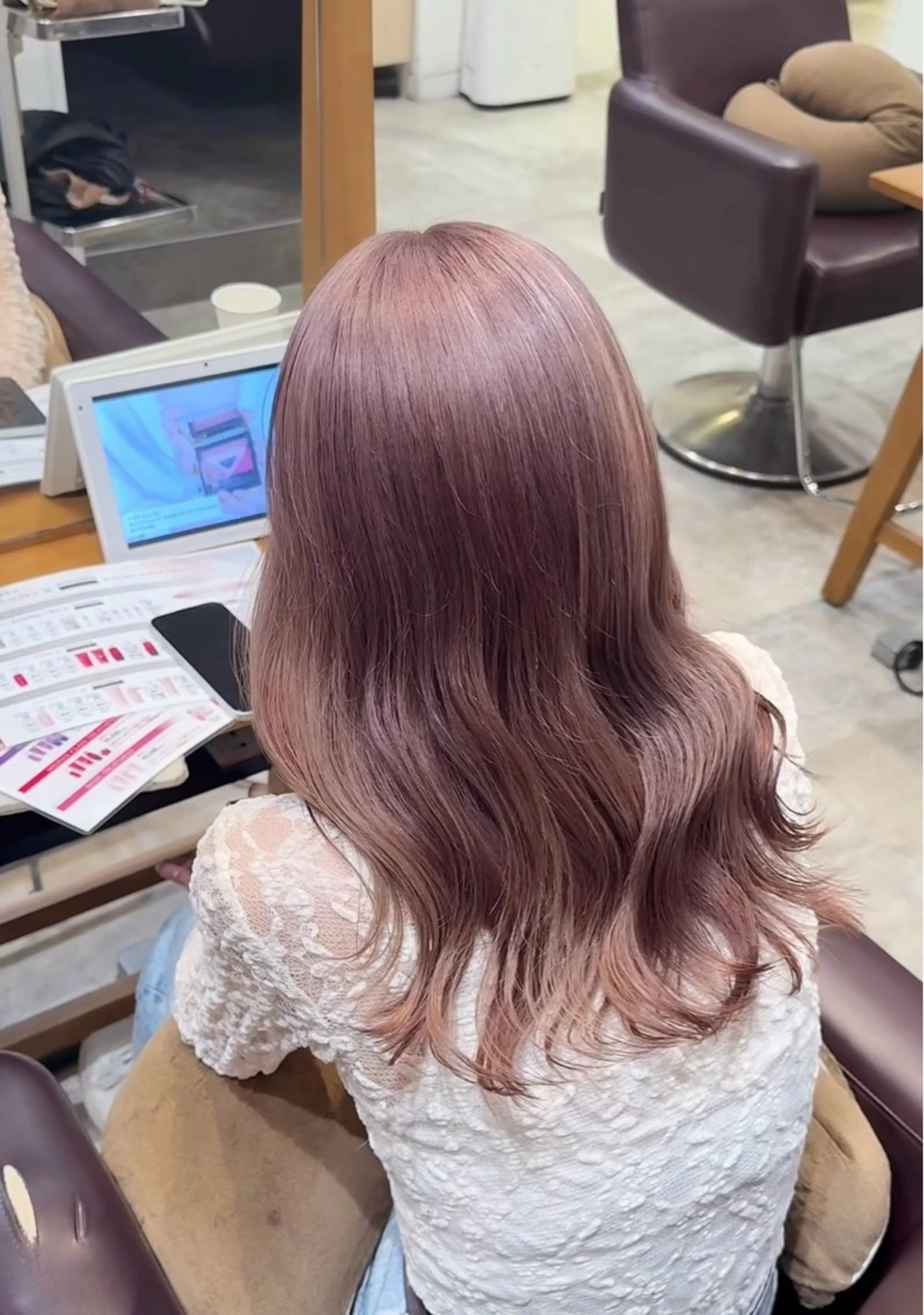 セミロング カラー ヘアカラー ハイトーン/ダブル カラー/あやかのヘアスタイル