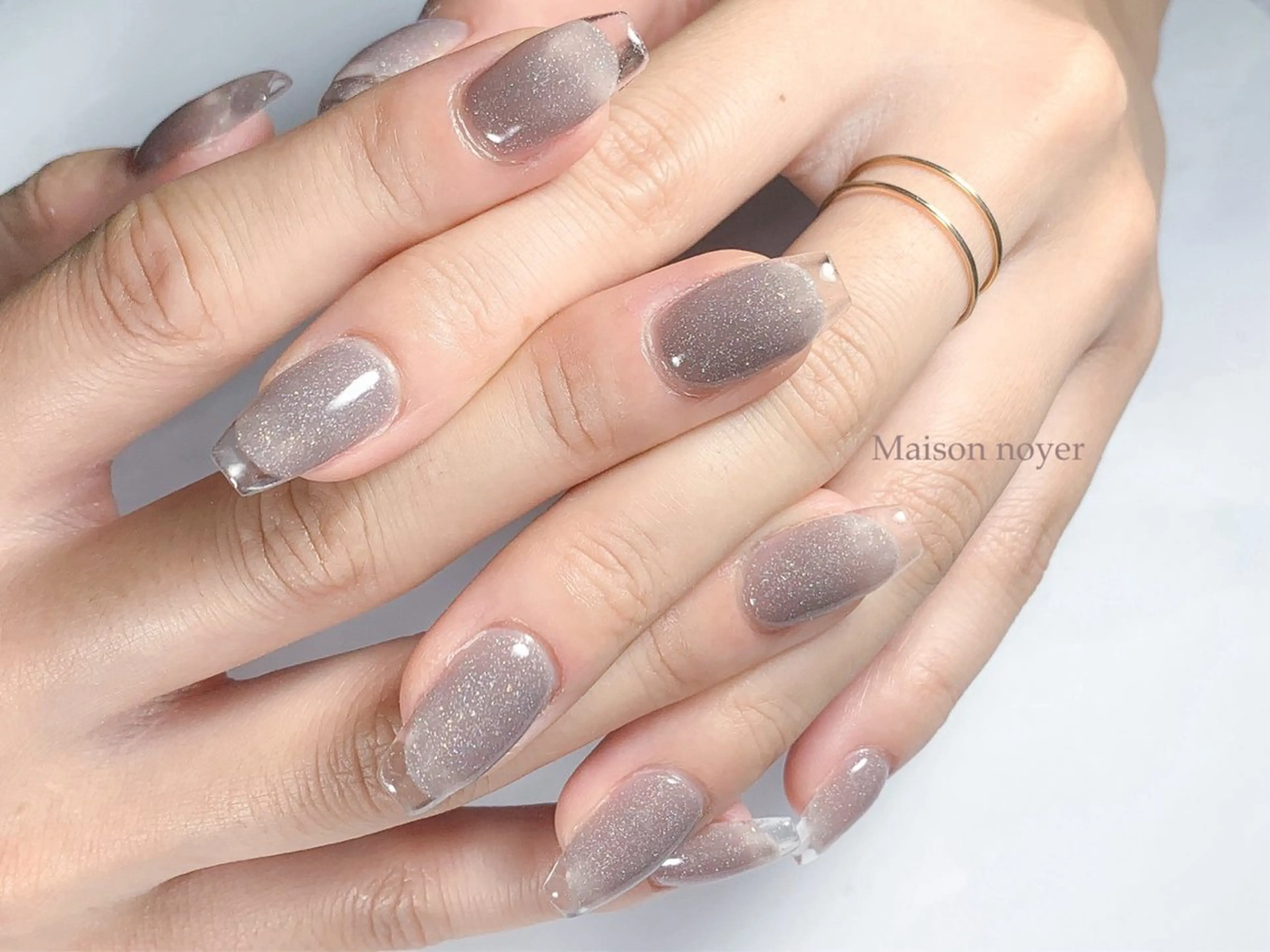 ネイル クリアネイル フレンチネイル ハンドネイル Maison noyer所属・Maison noyerのネイルデザイン