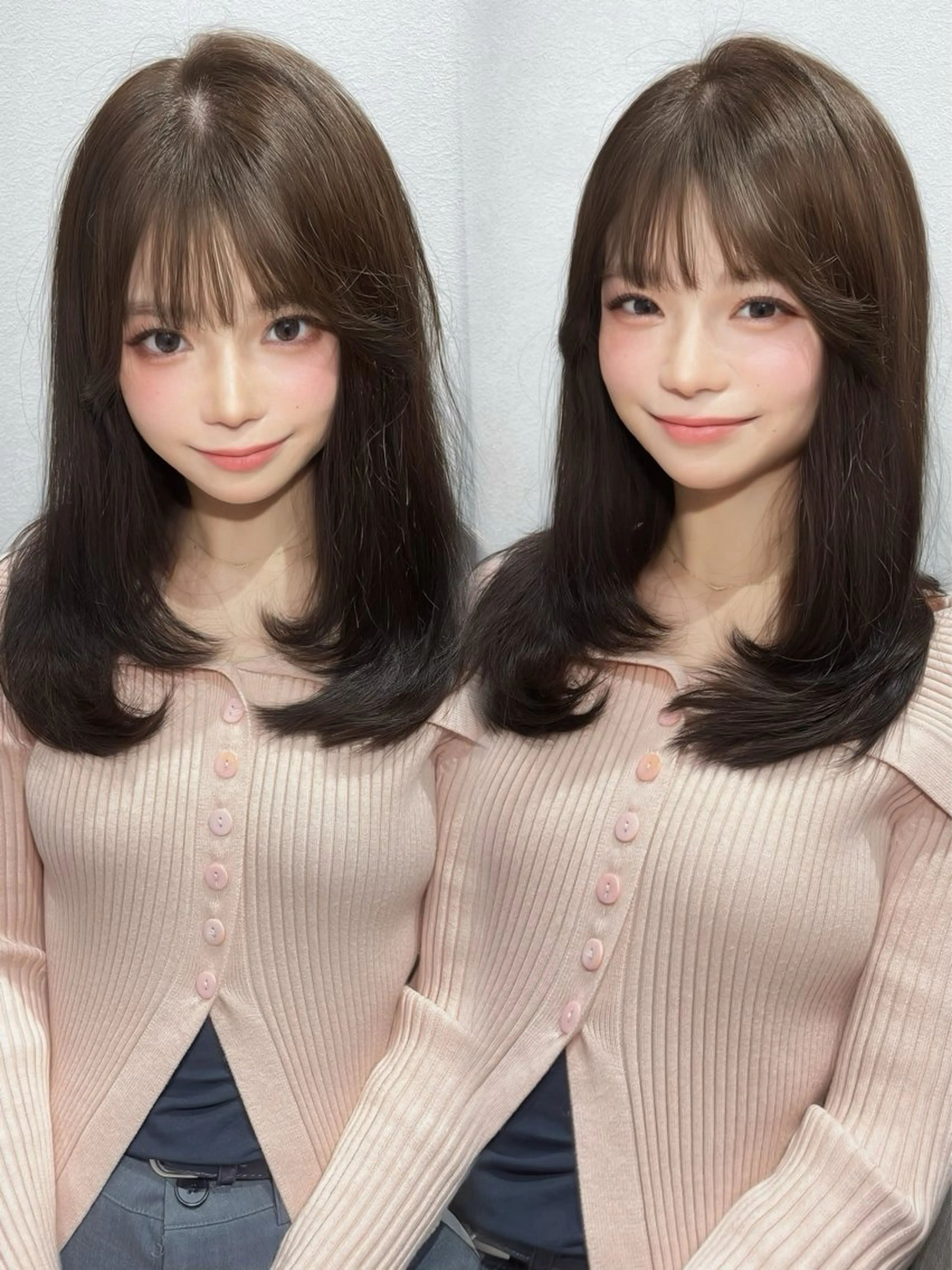 セミロング カット ヘアカラー トリートメント 似合わせカット/ 顔周りカット/まりなのヘアスタイル