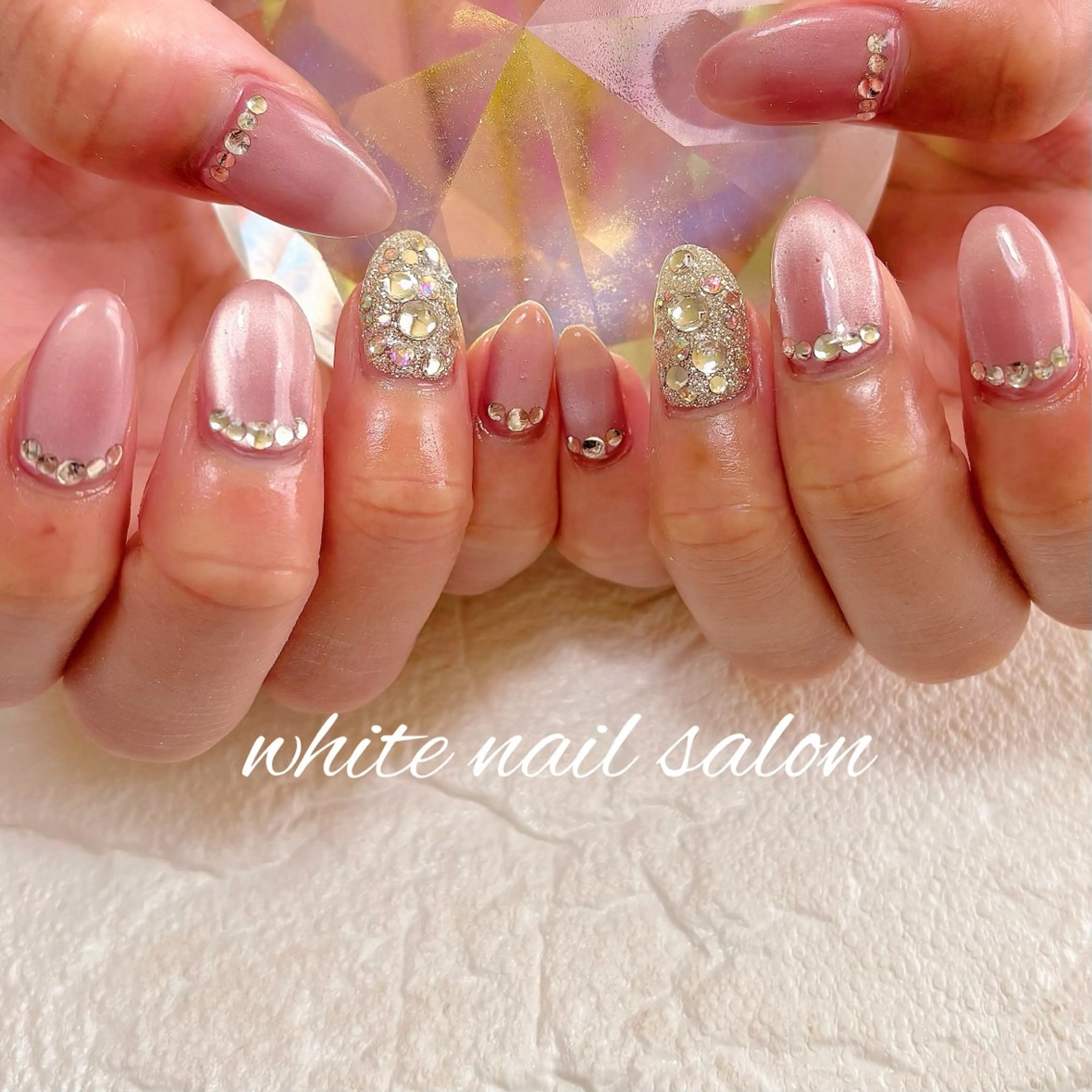 ネイル フットネイル ラメ(グリッター) ハンドネイル white nail salonのネイルデザイン