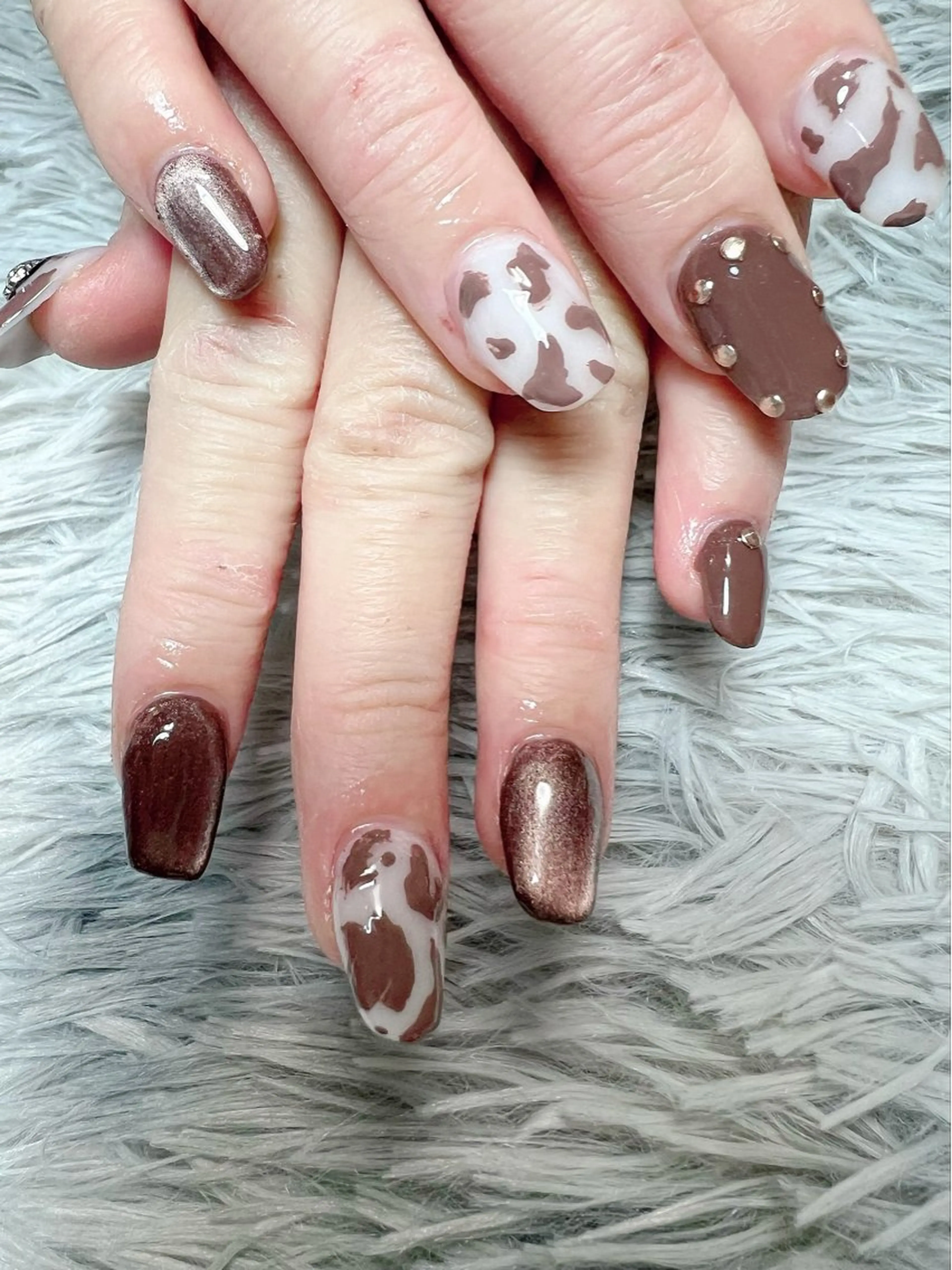 ネイル マグネットネイル スカルプネイル ハンドネイル シェヌネイル JURAのネイルデザイン