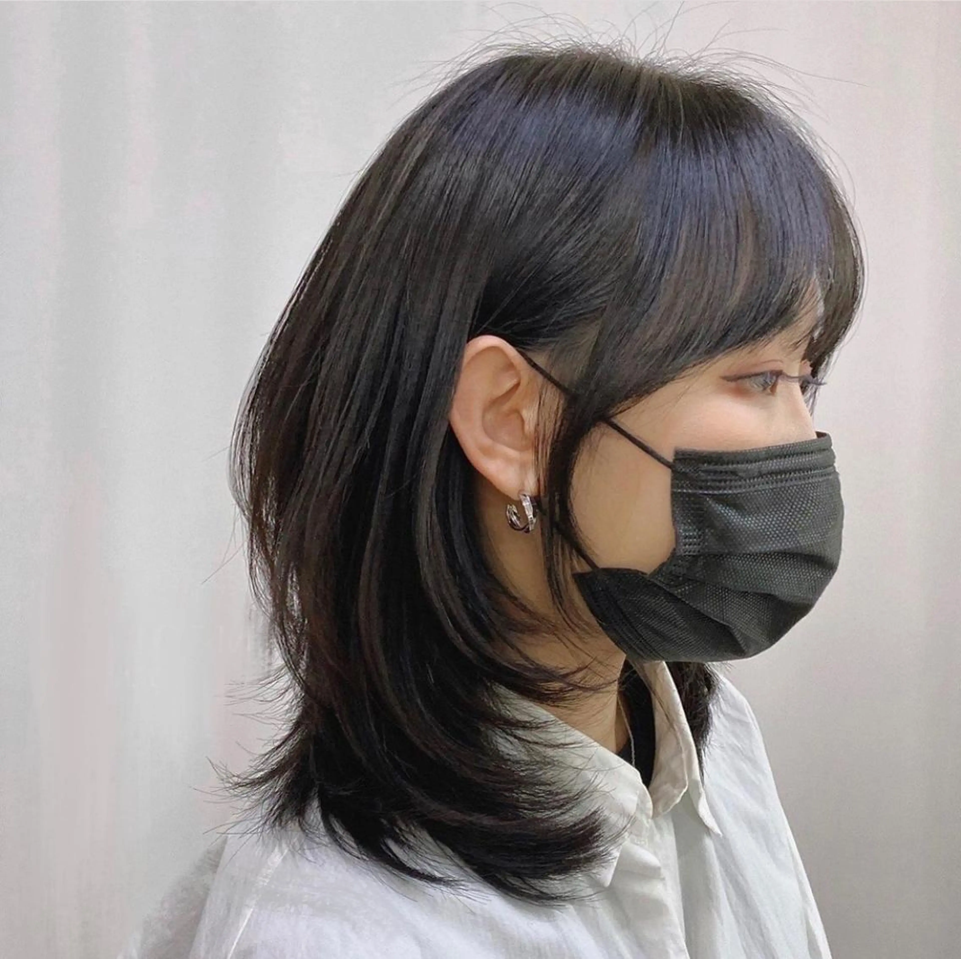 ミディアム 韓国風ヘア レイヤーカット ウルフカット 🌟ショート/シ ョートボブ/岡田🌟のヘアスタイル