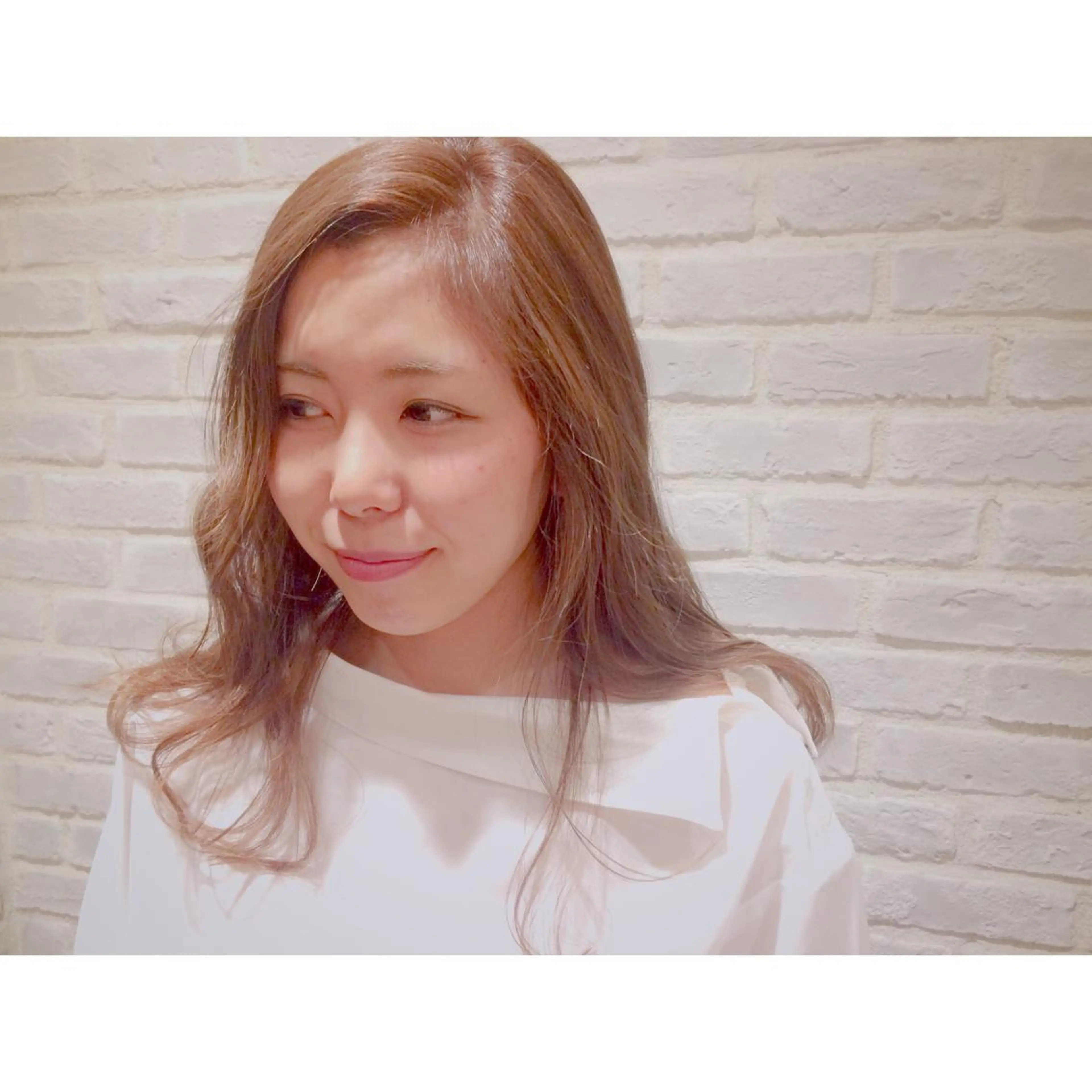 ロング カラー パーマ 藤井 菜緒のヘアスタイル