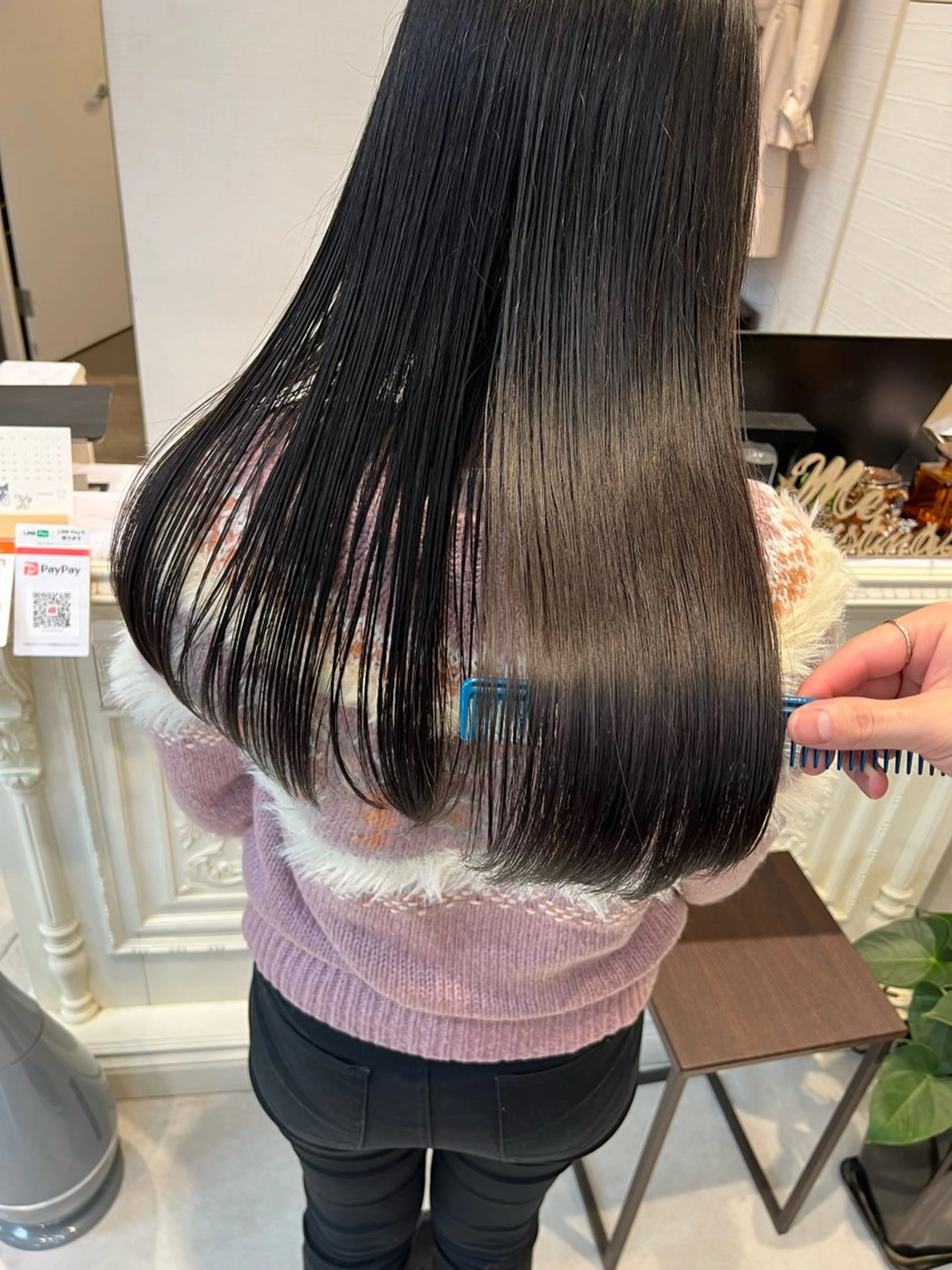 ロング カット ヘアカラー 縮毛矯正 トリートメント エクステ ヘッドスパ ヘアセット 🫧‪満足度100% 🫧縮毛矯正OMAEのヘアスタイル