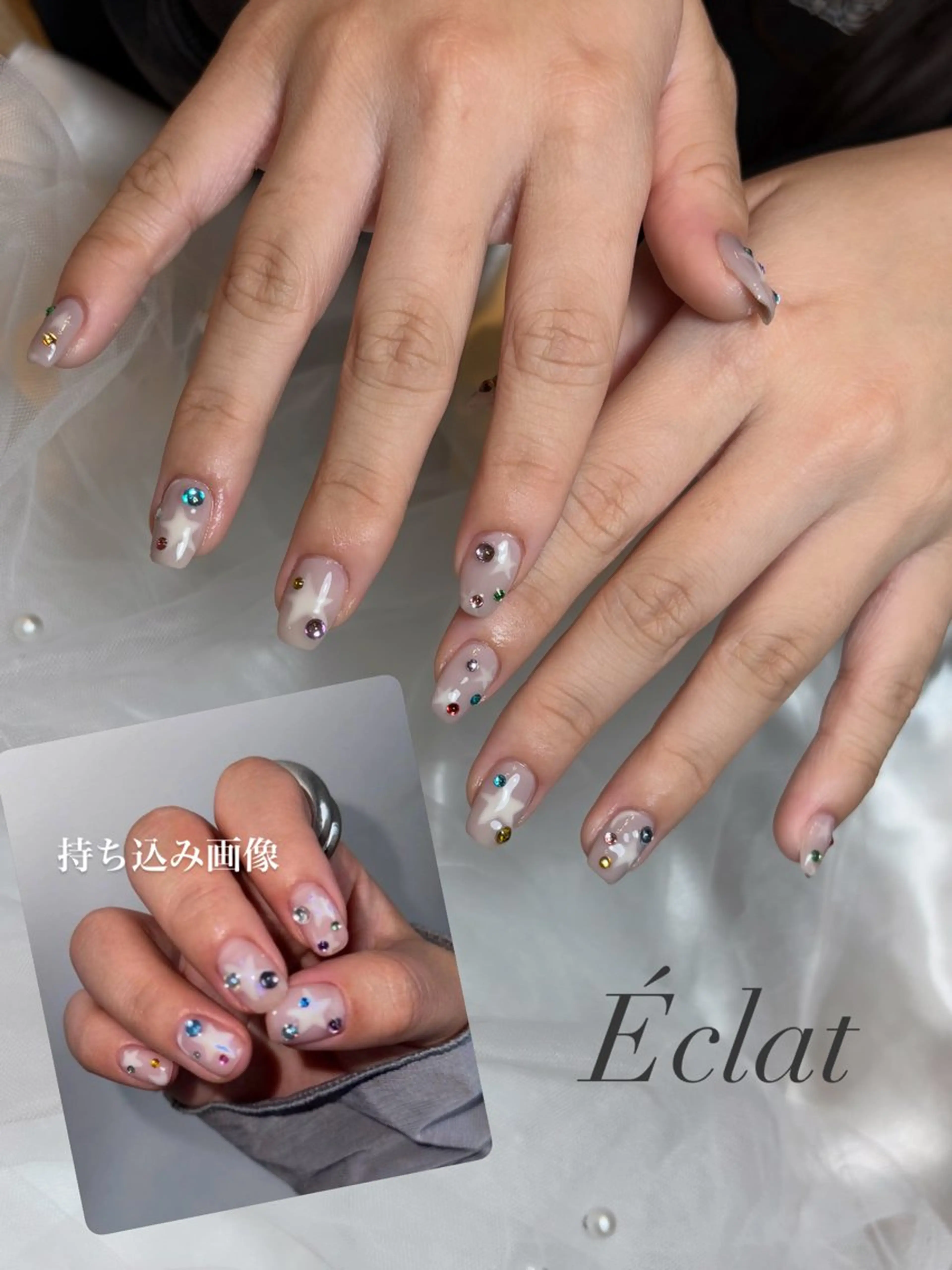 ネイル 持ち込み ハンドネイル nail salon Éclatのネイルデザイン