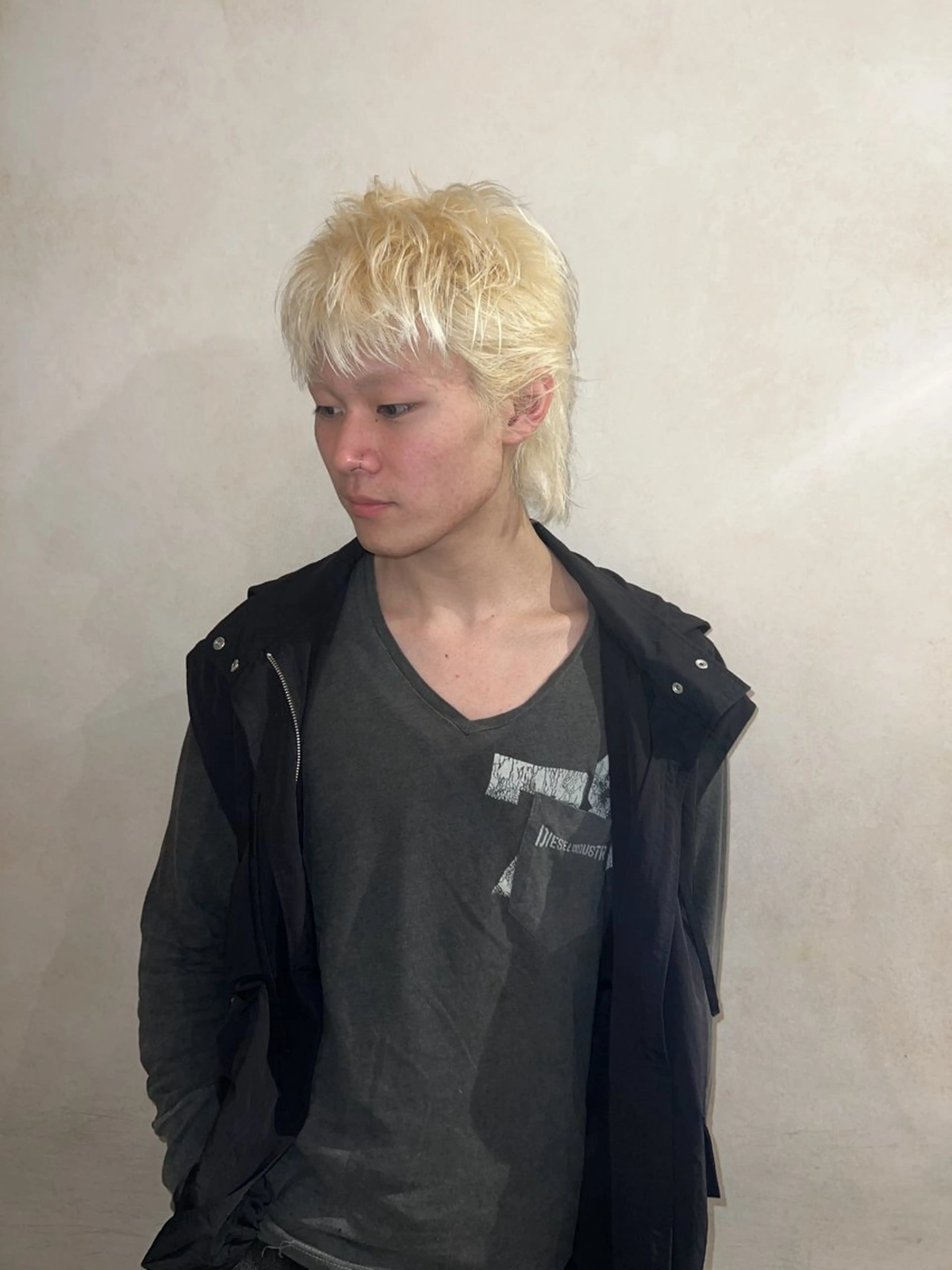 ショート カラー メンズ ハイトーン/ピンク カラー/めい🎀のヘアスタイル